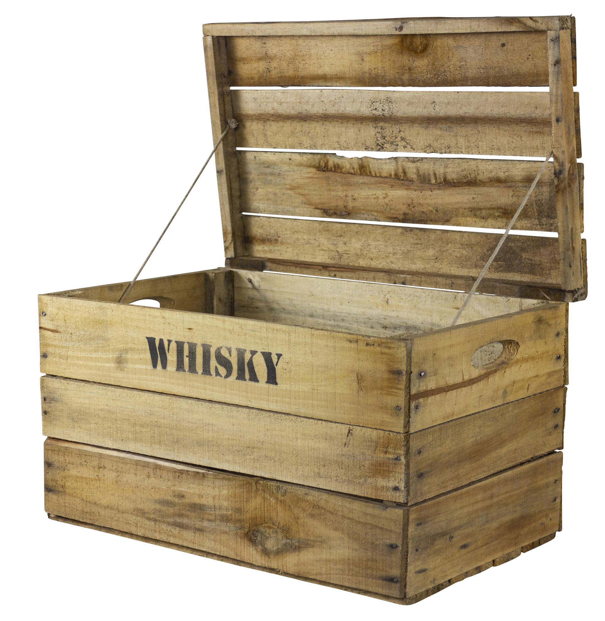 alte Holztruhe Whisky mt Deckel in verschiedenen Grössen xl