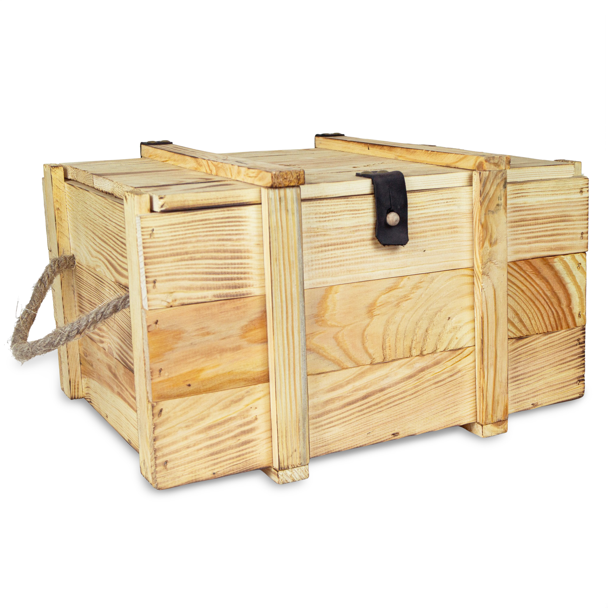 Weinbox 6er geflammt inkl. Holzwolle Weinkiste Geschenkekiste Holzkiste Aufbewahrungskiste