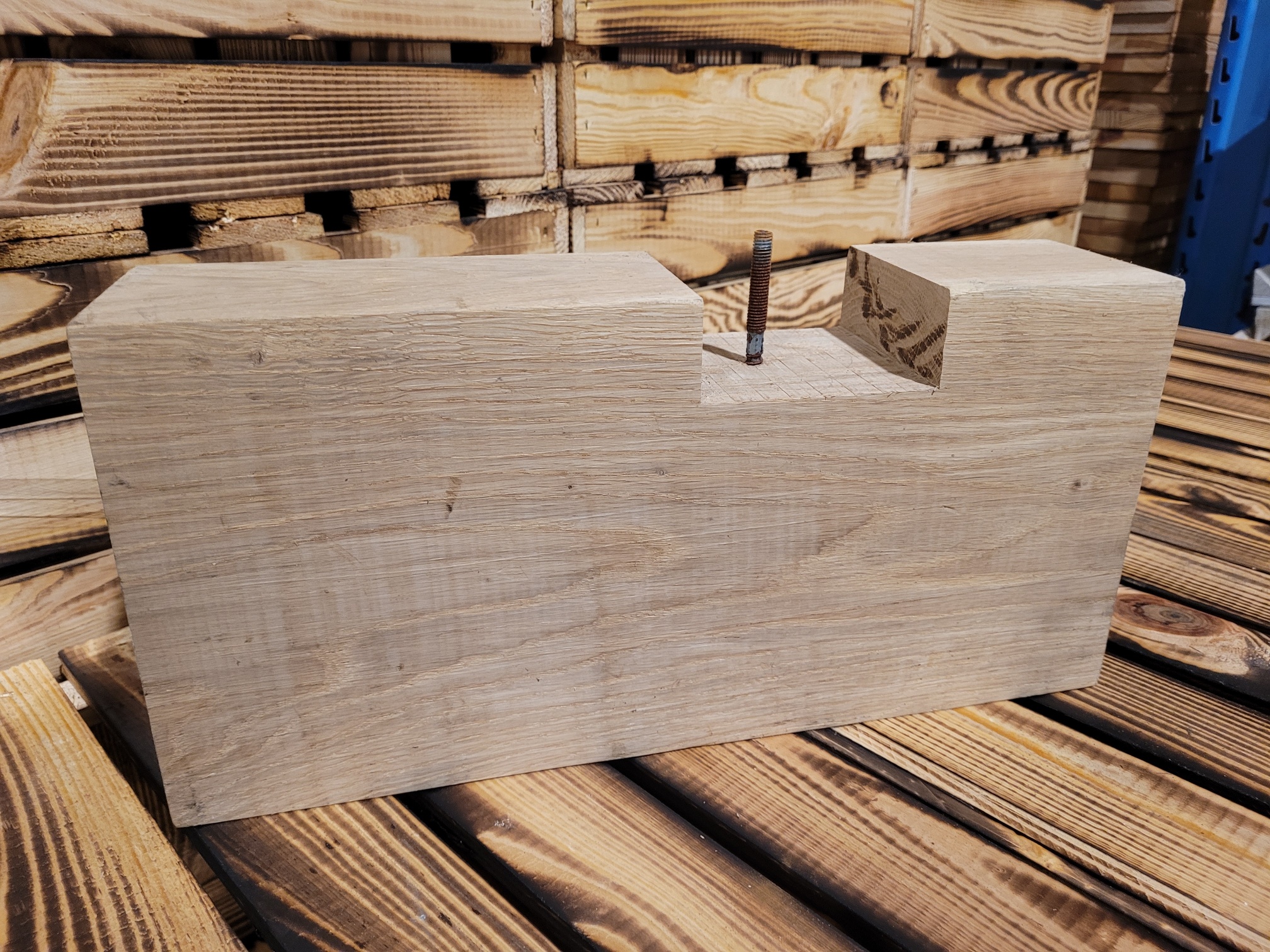 Holzbohle Eiche (gebraucht massiv) mit Gebrauchspuren 39x19x9cm