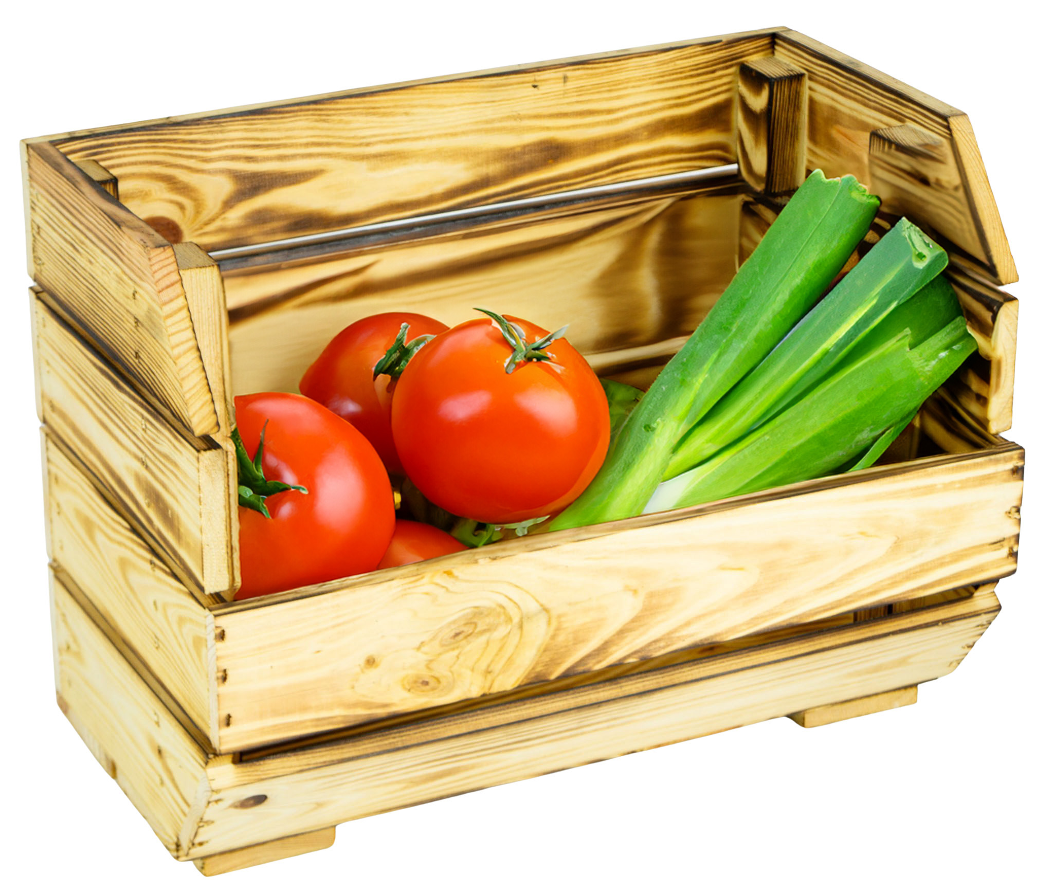 Schmales Küchenregal 40x22x29 cm in geflammt