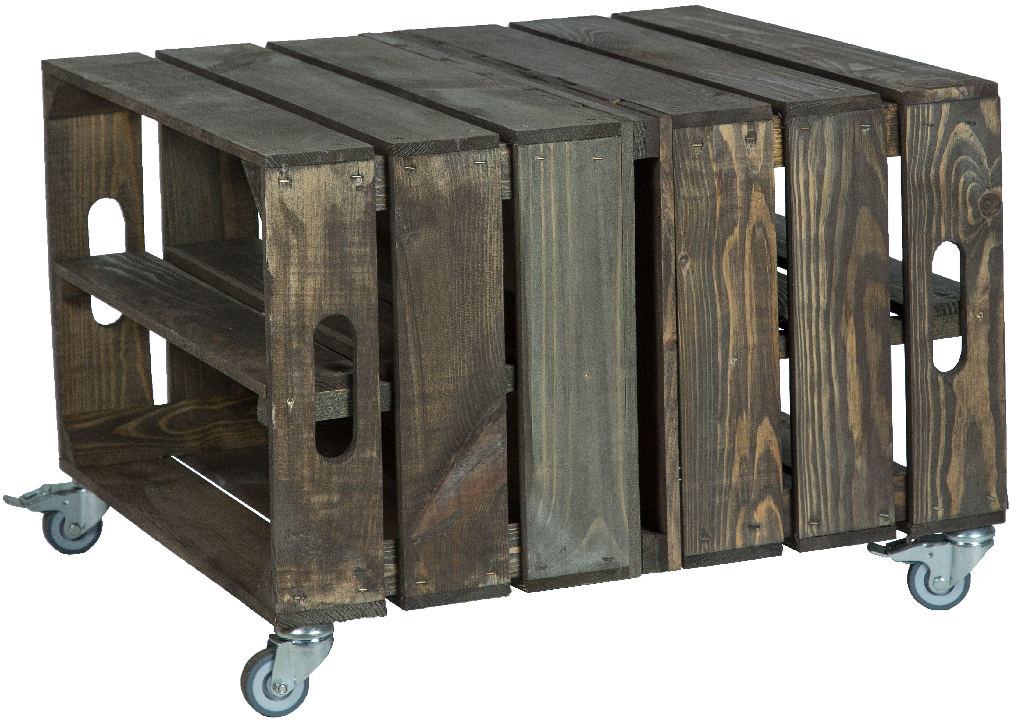 petite table en carton de fruits Elfriede foncé y compris les petits pains