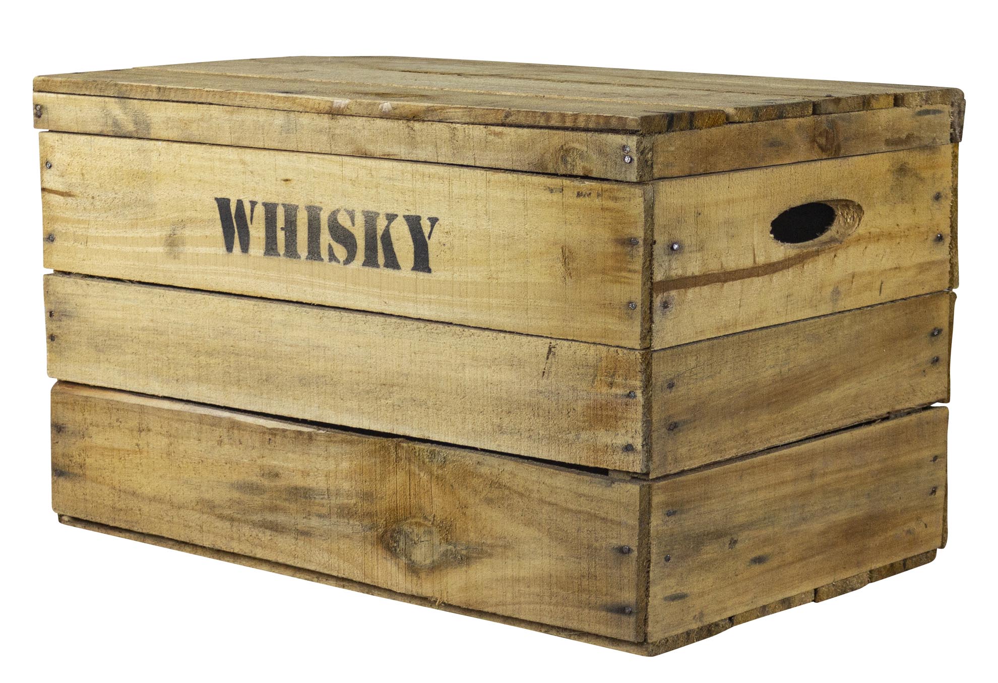 alte Holztruhe Whisky mt Deckel in verschiedenen Grössen xl