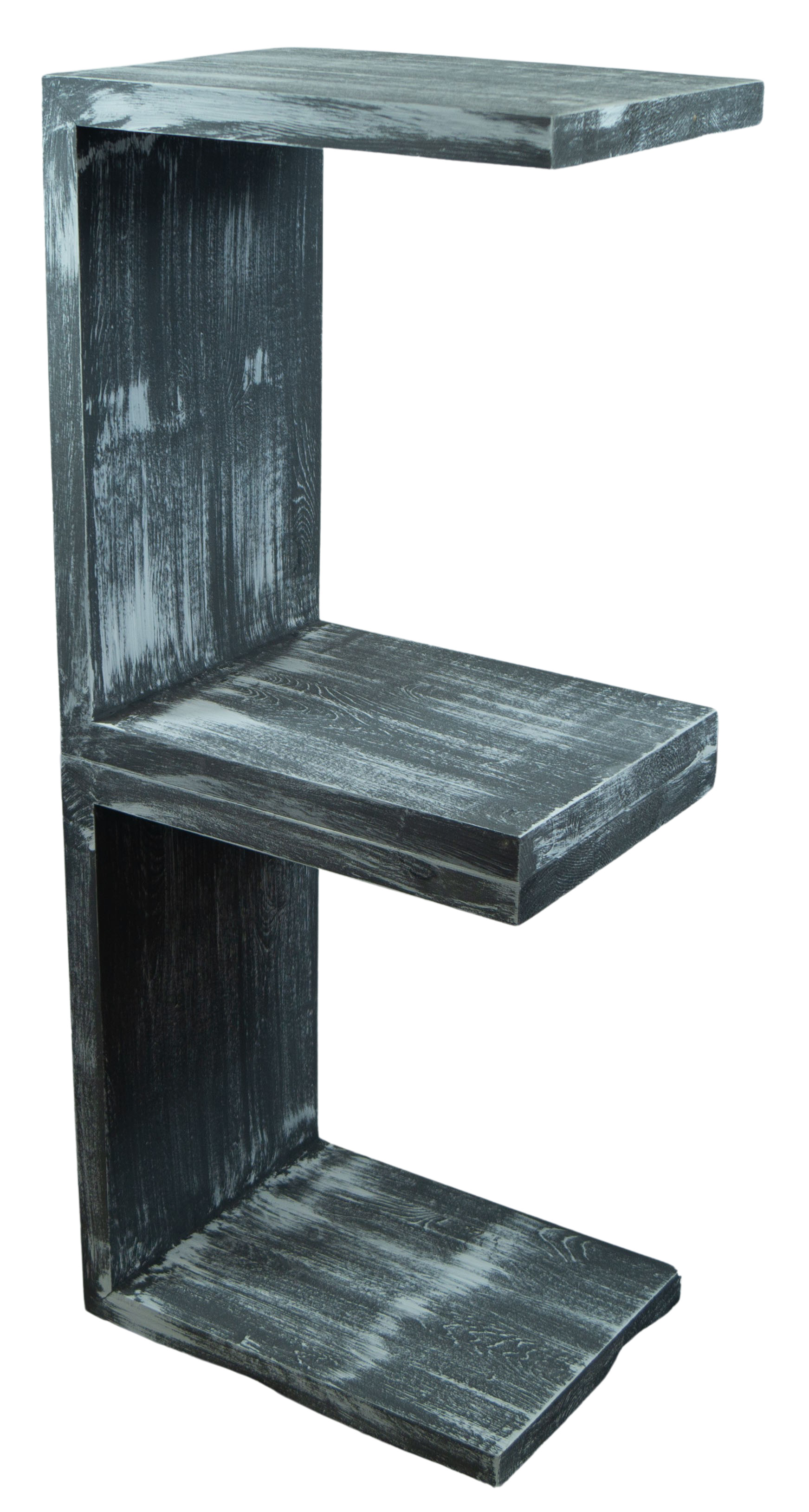 Beistelltisch 50x40x30m Sitzhocker in shabby schwarz