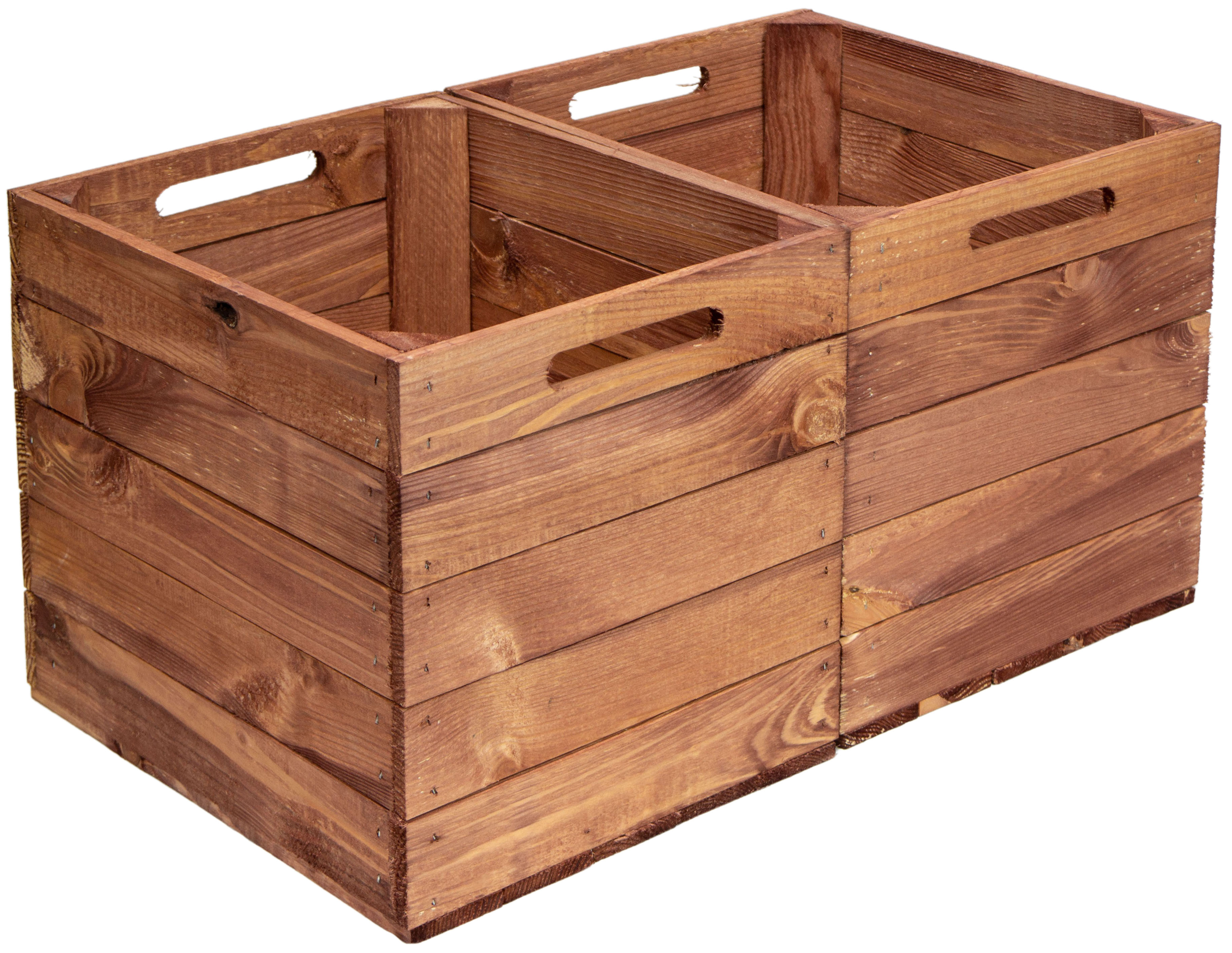 Boîte en bois Vintage Ochre convenant aux étagères Kallax et Expedit
