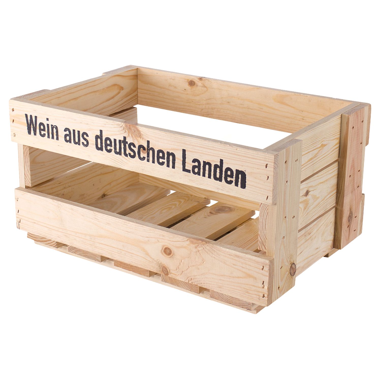 Neue Weinkisten "Wein aus deutschen Landen"  Natur ca 46 x 30,5 x 24cm Obstkiste Holzkiste Regalkist