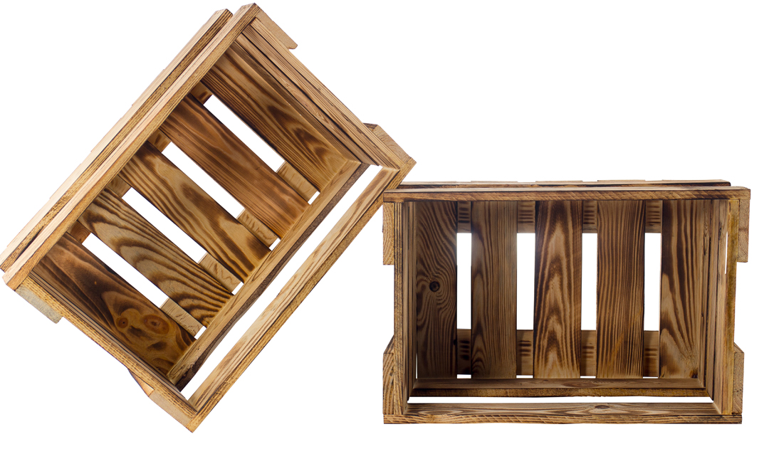 Neue Weinkisten flambiert ca 46x30,5x24cm Obstkiste Holzkiste Regalkiste Weinlagerung Weinregal
