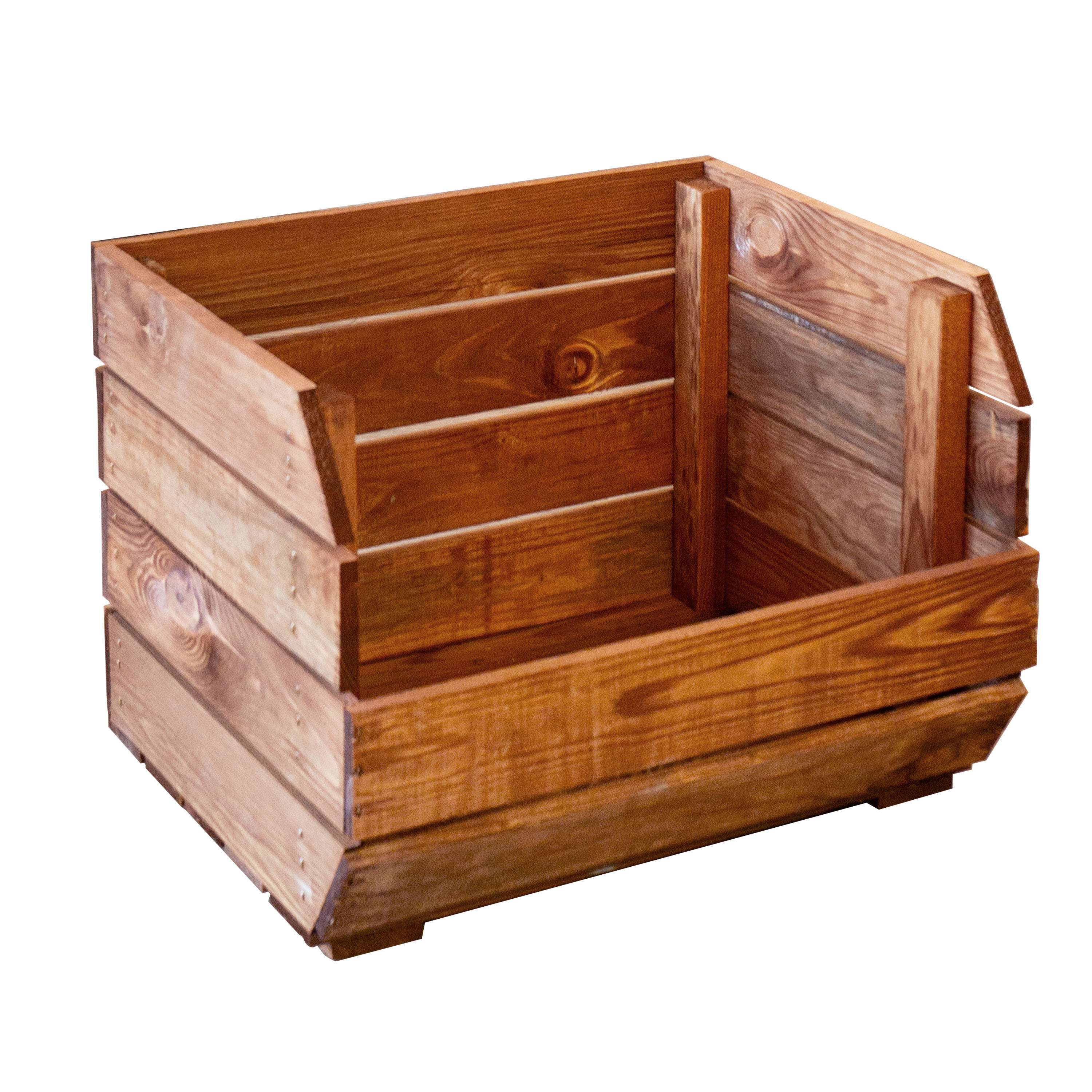 3er Set Küchenregal Olaf 40x33x30 cm in Ocker  Gemüsekiste Obsthorde Gemüsekorb Obstschale Holzkiste Obstkiste