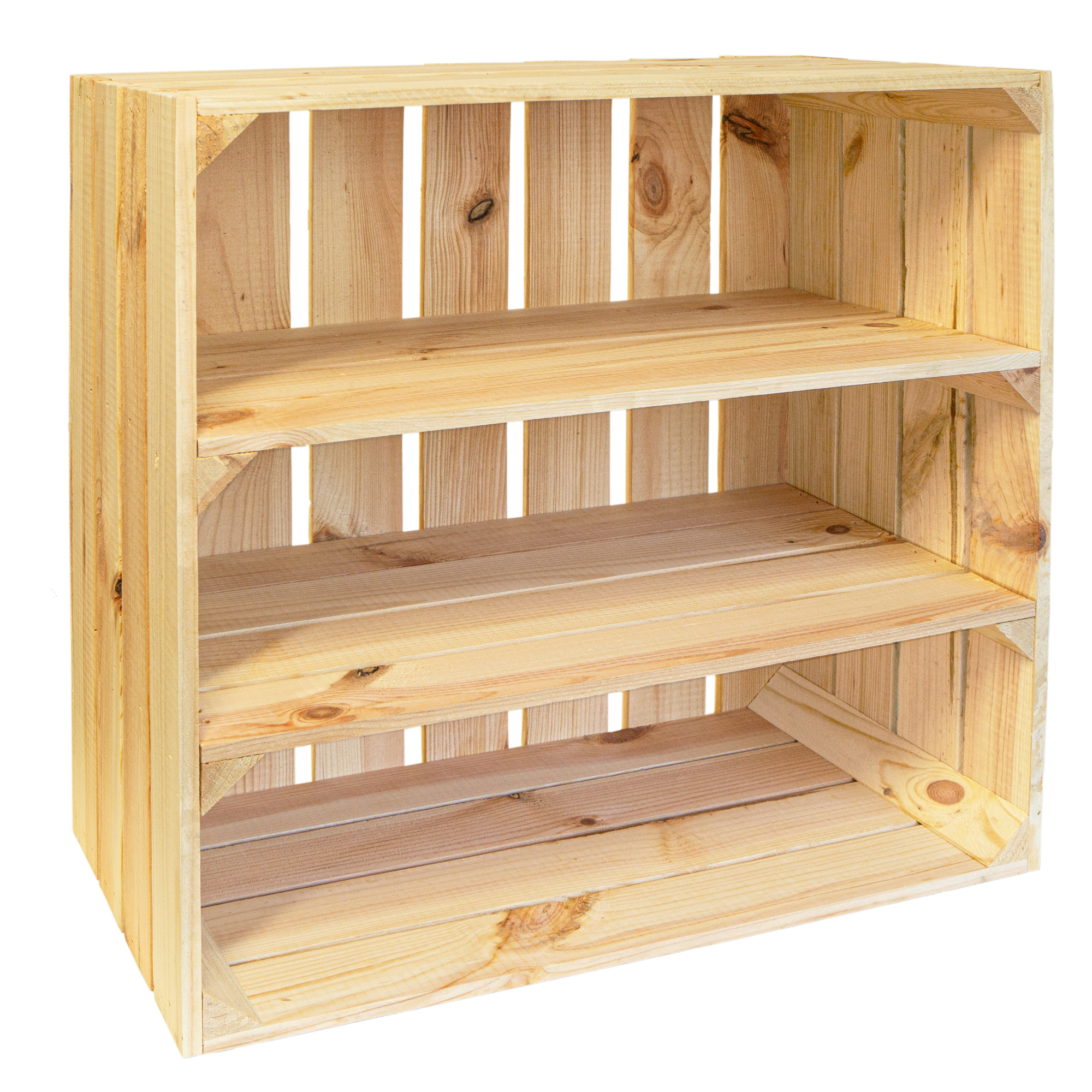Holzkiste Regal Tamme 55x55x30 cm – Massivholz Kistenregal für stilvolle Aufbewahrung