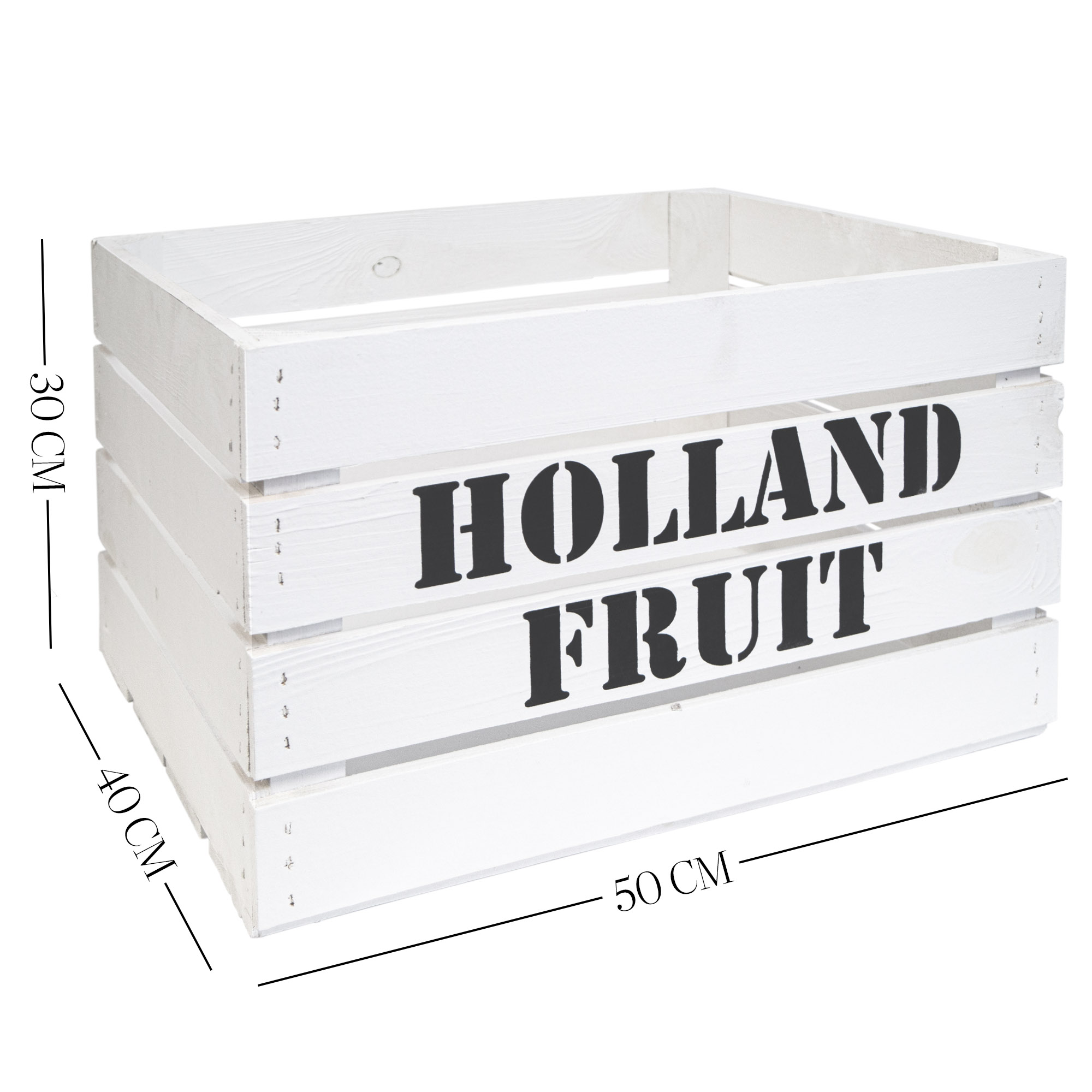 Obstkiste HOLLAND FRUIT Weiss