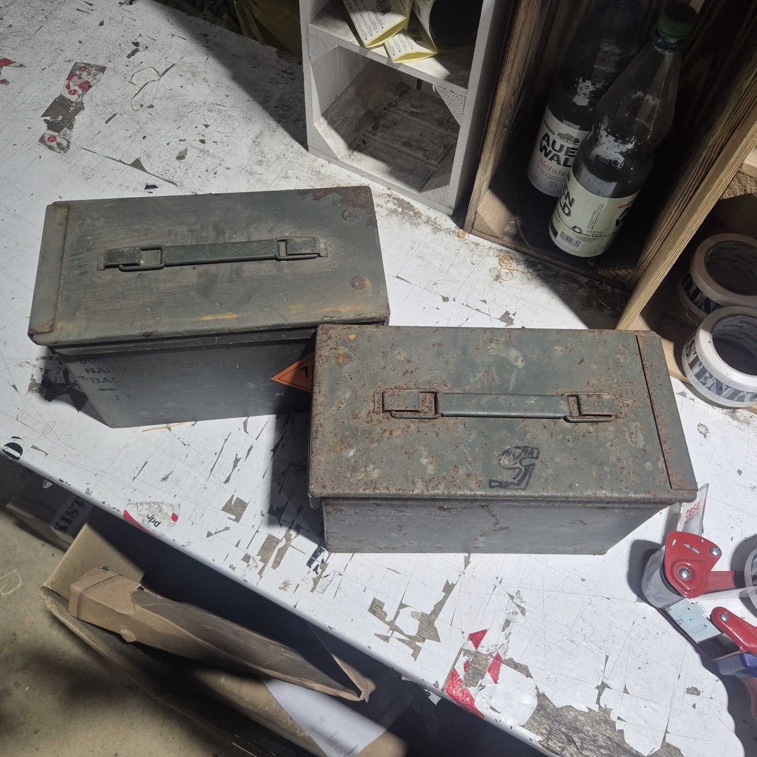 2er Set Munitionskiste Metall 4API  B-WARE  Aufbewahrungskiste Militärkiste Munitionsbox
