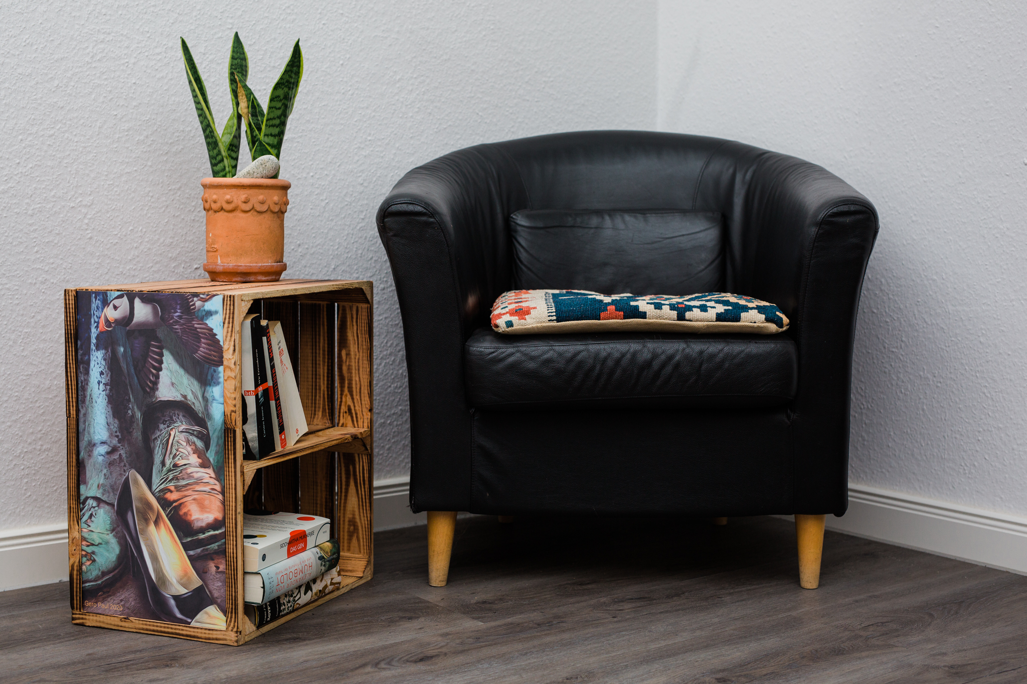 Johanna geflammt Quer inkl. Bild Bronzefuss