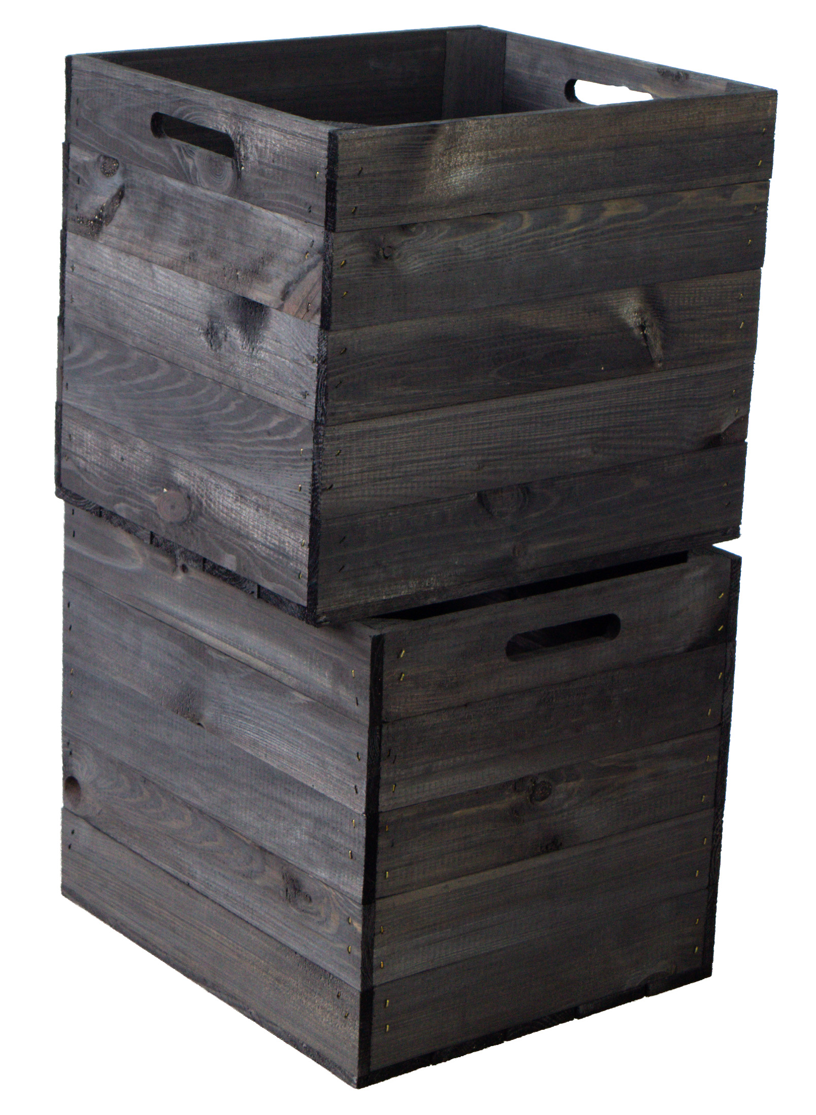 Boîte en bois noir émaillé convenant aux étagères Kallax et Expedit Insert pour étagère