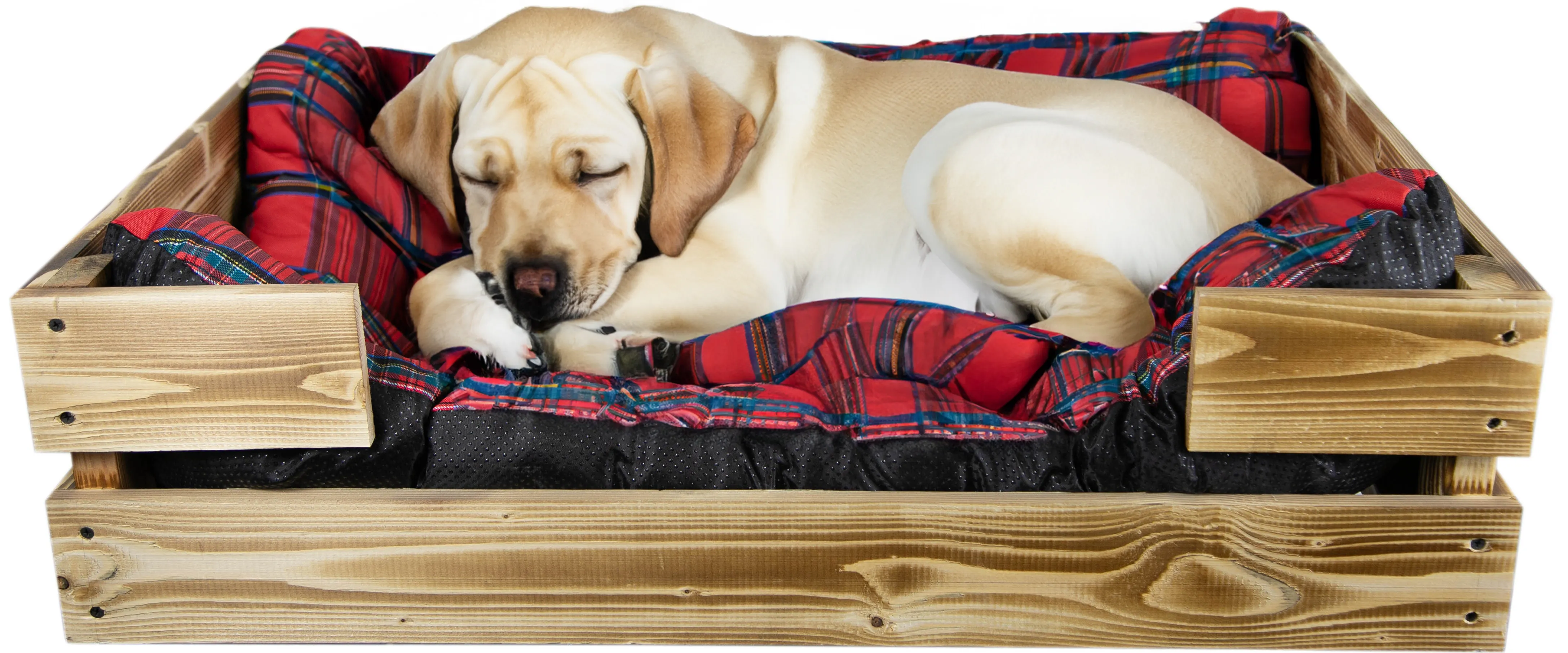 Hundebett Rocky geflammt mit Kissen 80x50x21cm