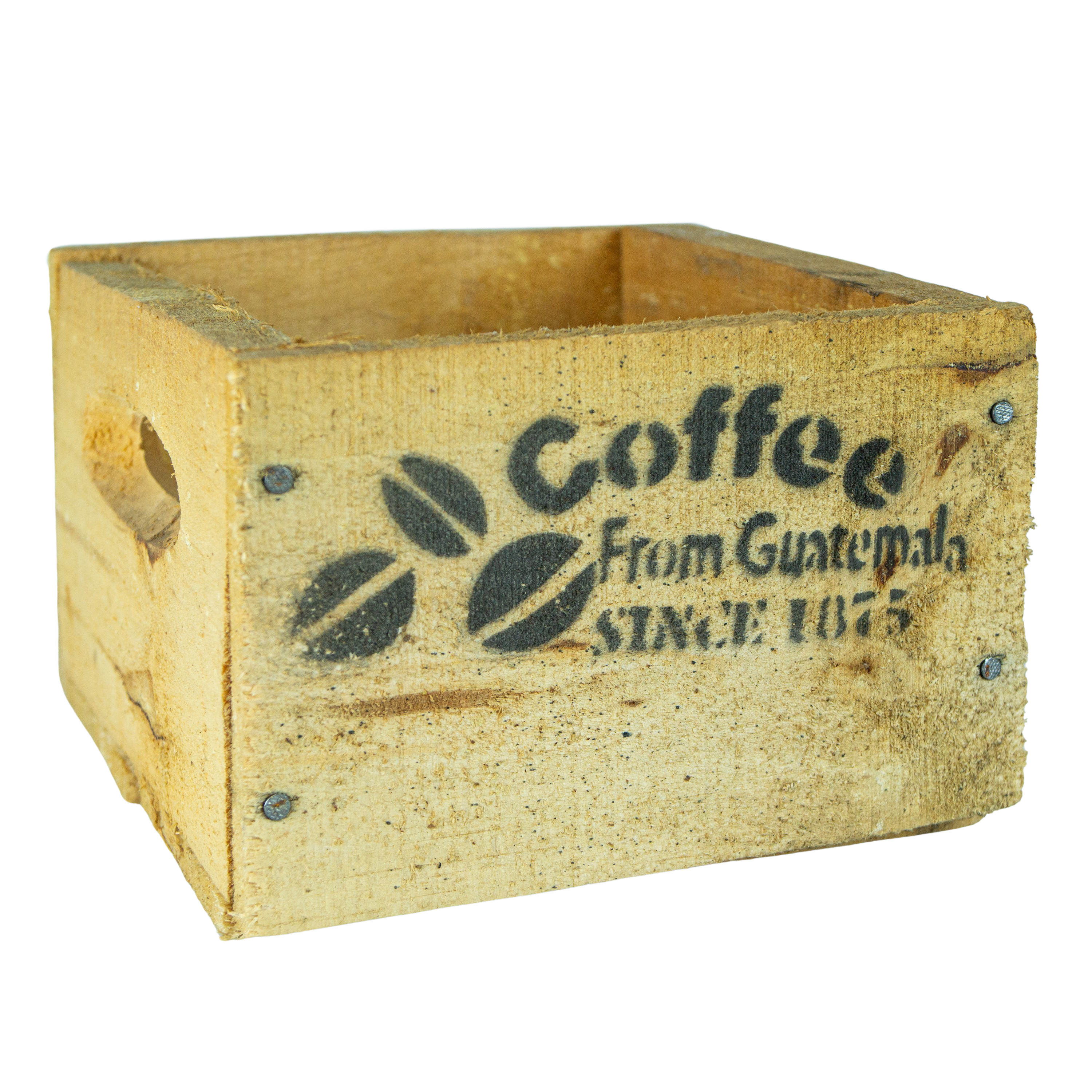 alte Holzkiste Number in verschiedenen Grössen Coffee 14x15x 9,5cm