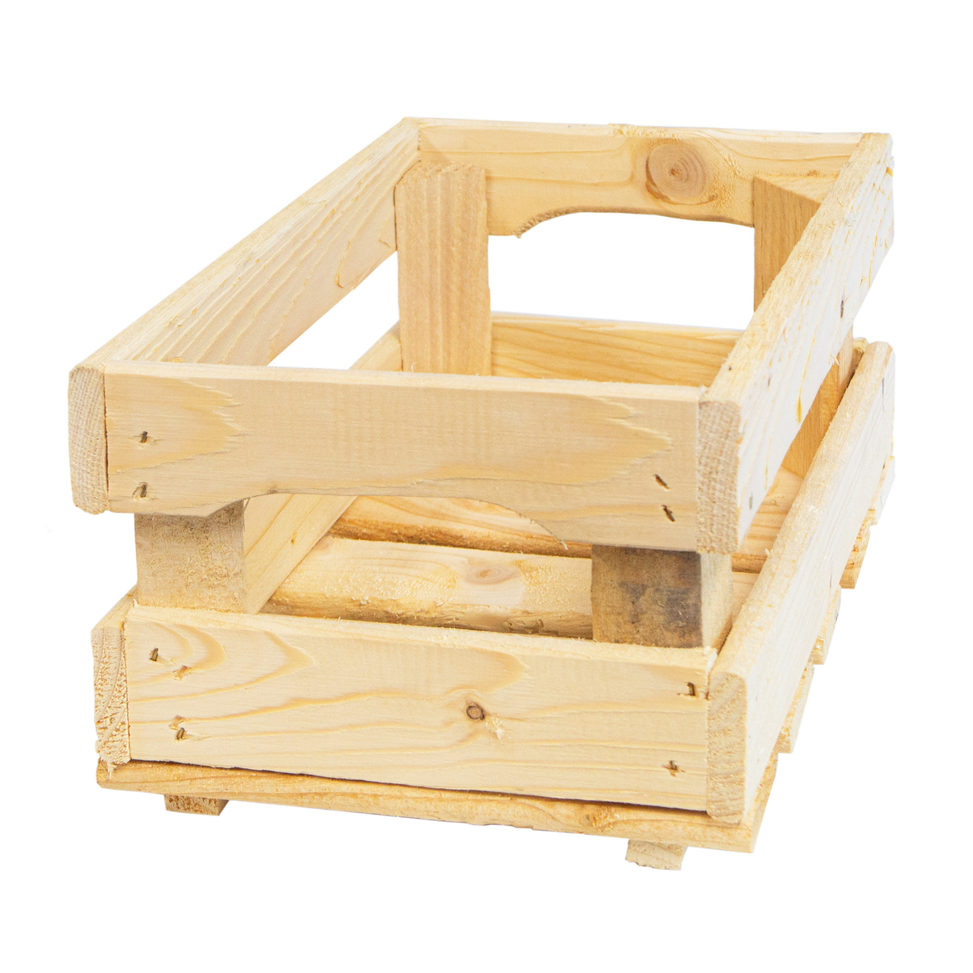 Holzkiste HENNE – Dekorative Aufbewahrungskiste aus Holz in Natur oder geflammt | 30 x 20 x 15 cm Natur