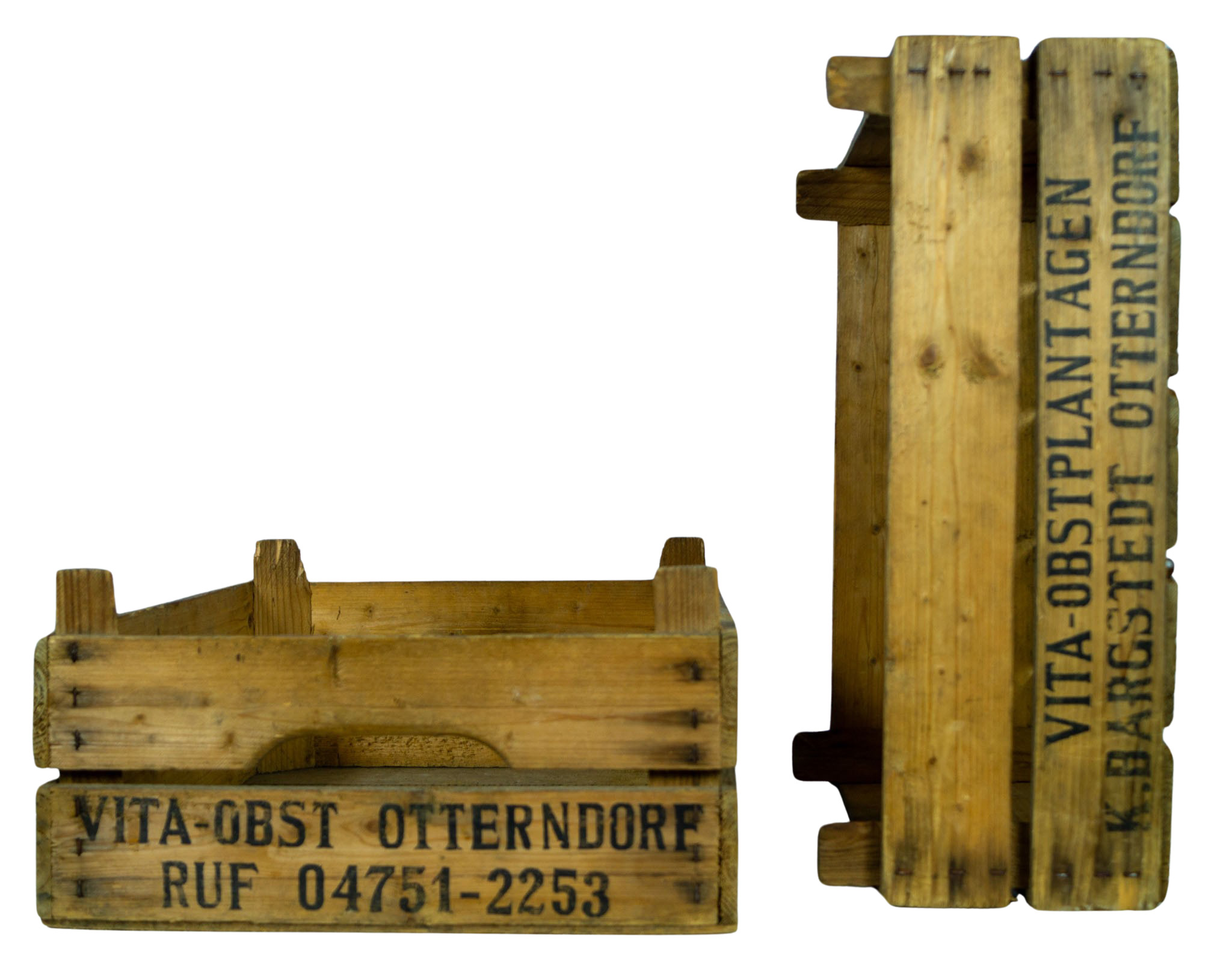 Dunkle Kirschsteige 54x42x22cm Holzsteige Holzkiste Vintage Obstschale