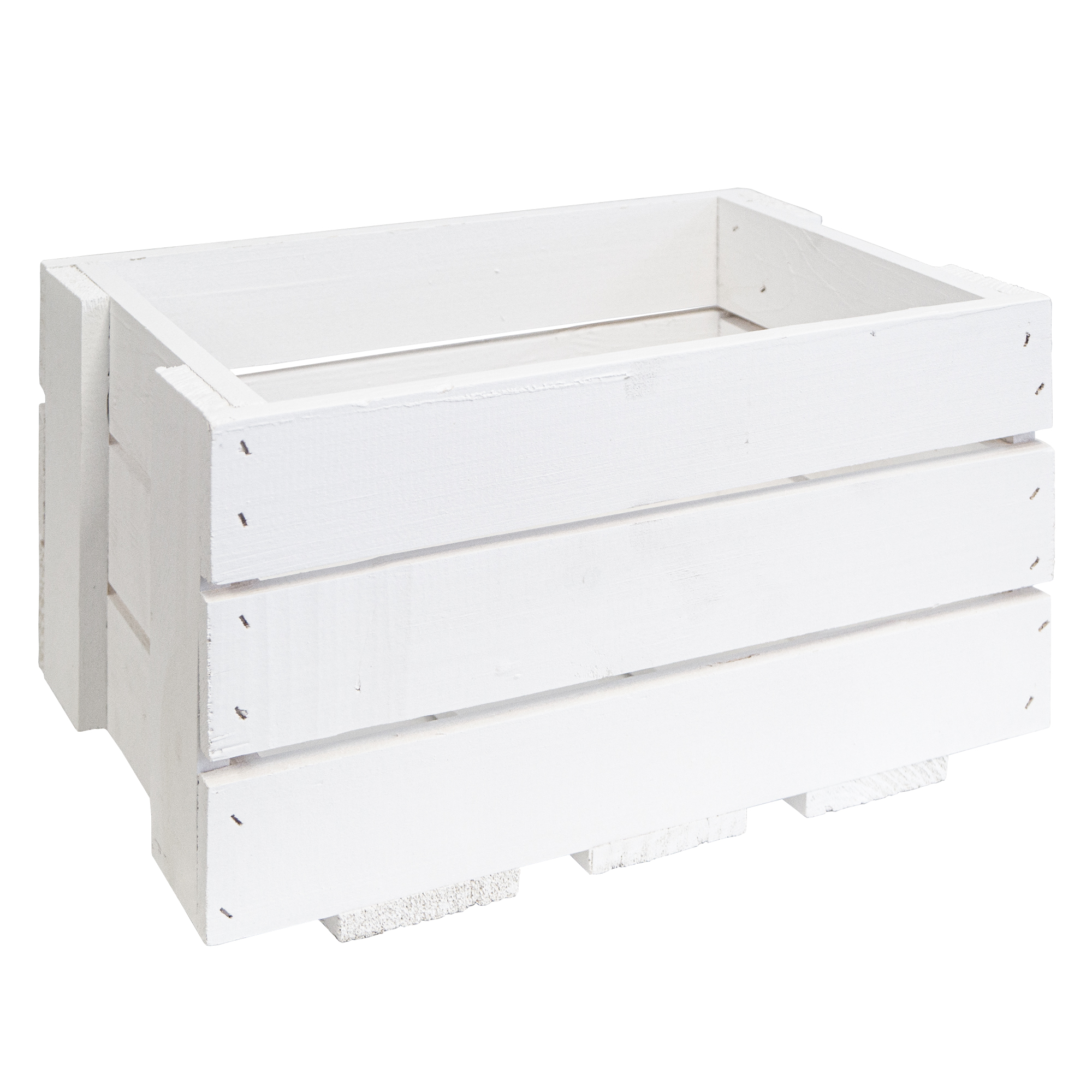 Mini-Weinkiste in weiß 34x23x19cm Obstkiste Holzkiste Dekokiste