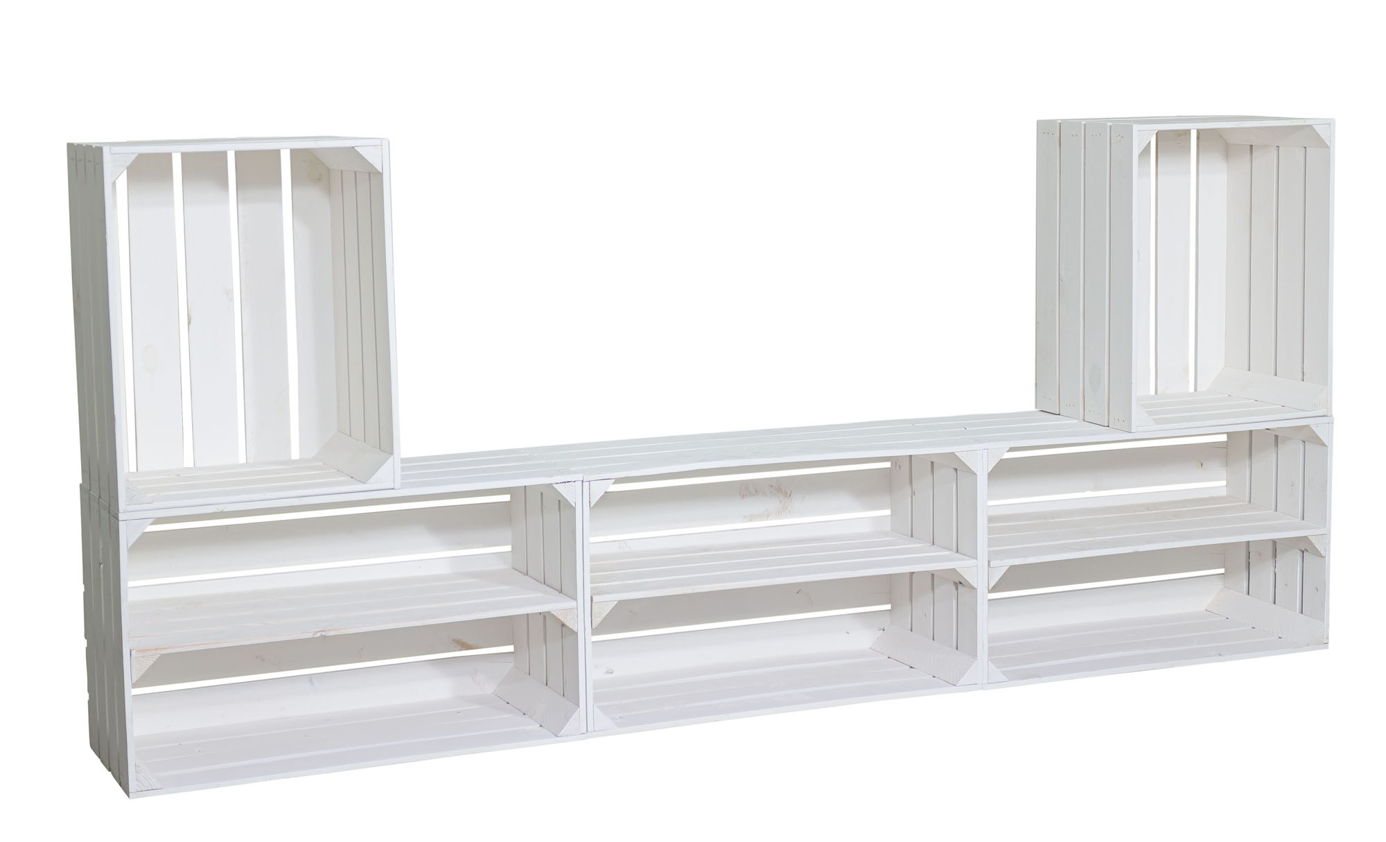 Meuble TV "Amrum" avec étagère (blanc)