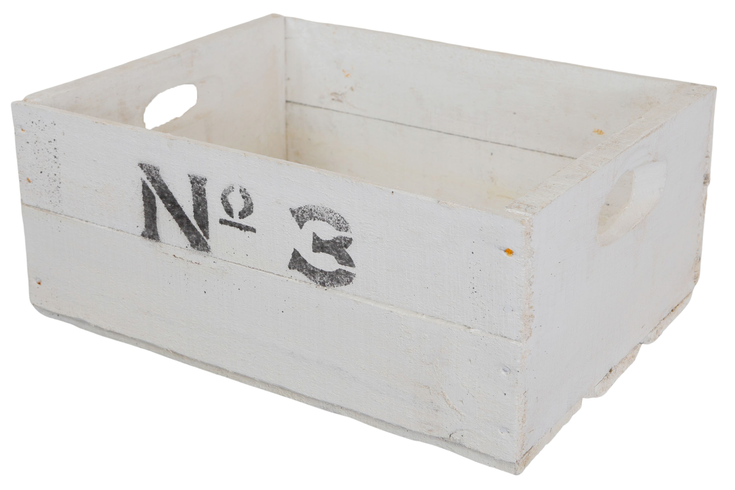 Weiße alte Holzkiste Number in verschiedenen Grössen Vintage Upcycling DIY