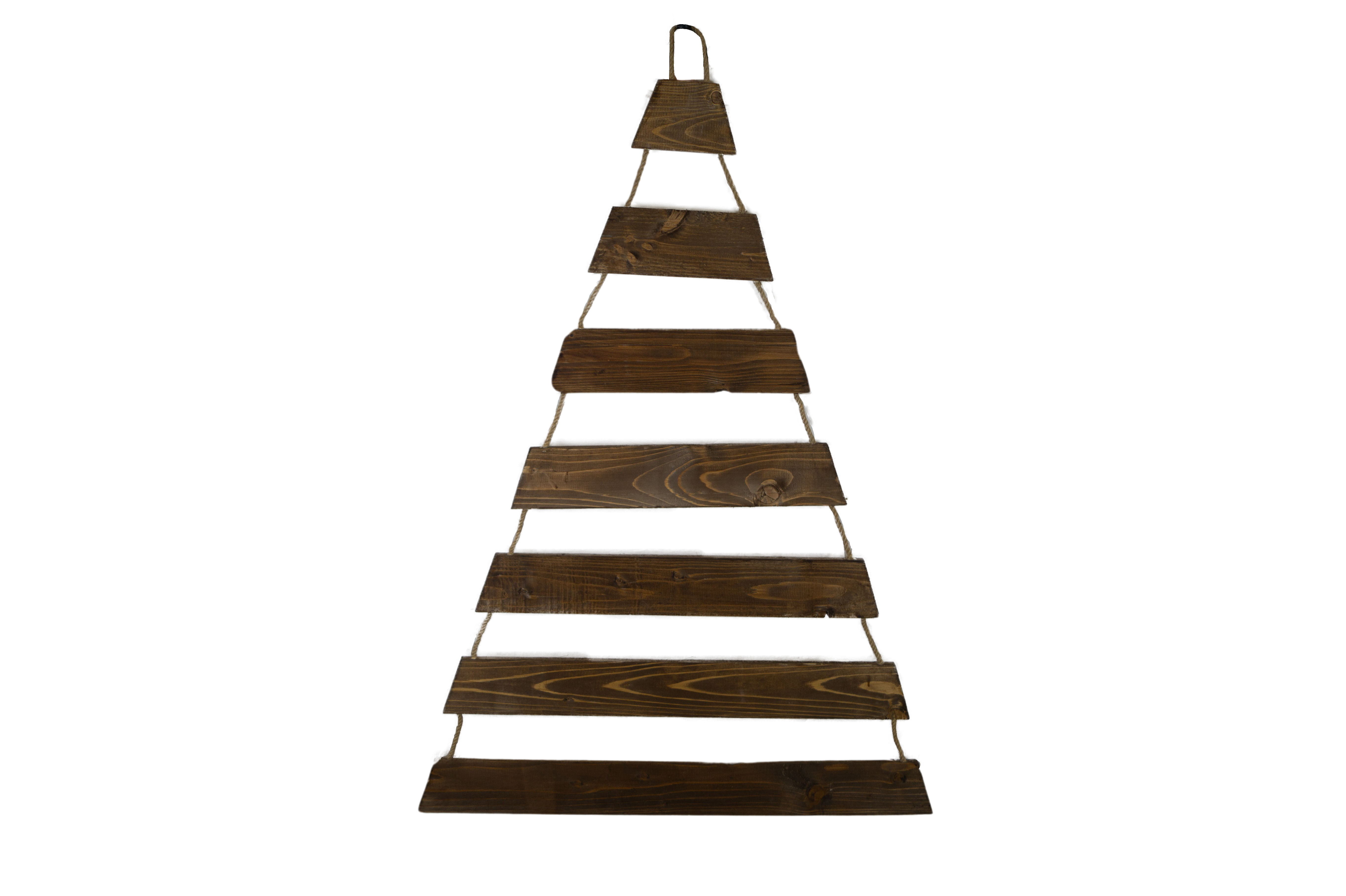 Weihnachtsbaum Adventskalender mit 24 Plätzen in palisander