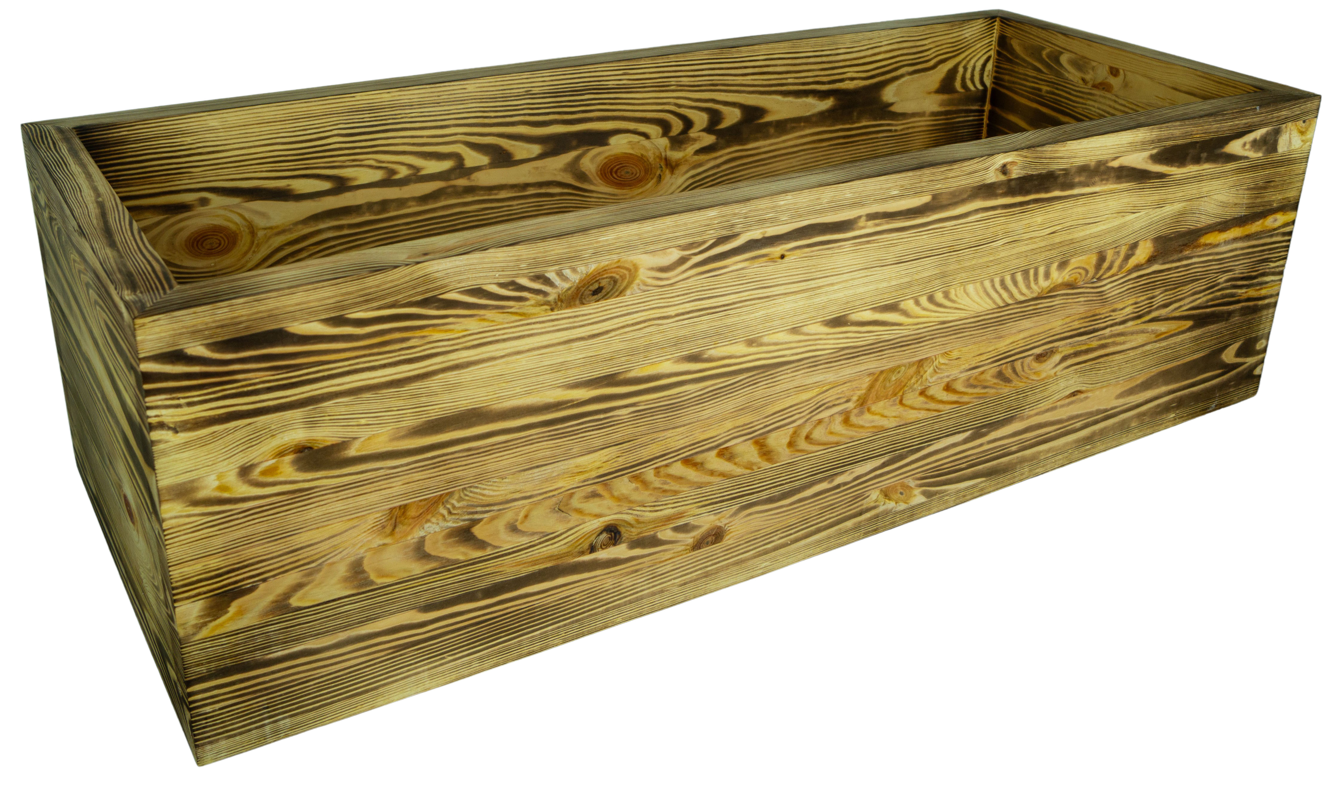 Lowboard in geflammt 100x40x30cm aus Massivholz Vintage-Tisch rustikal