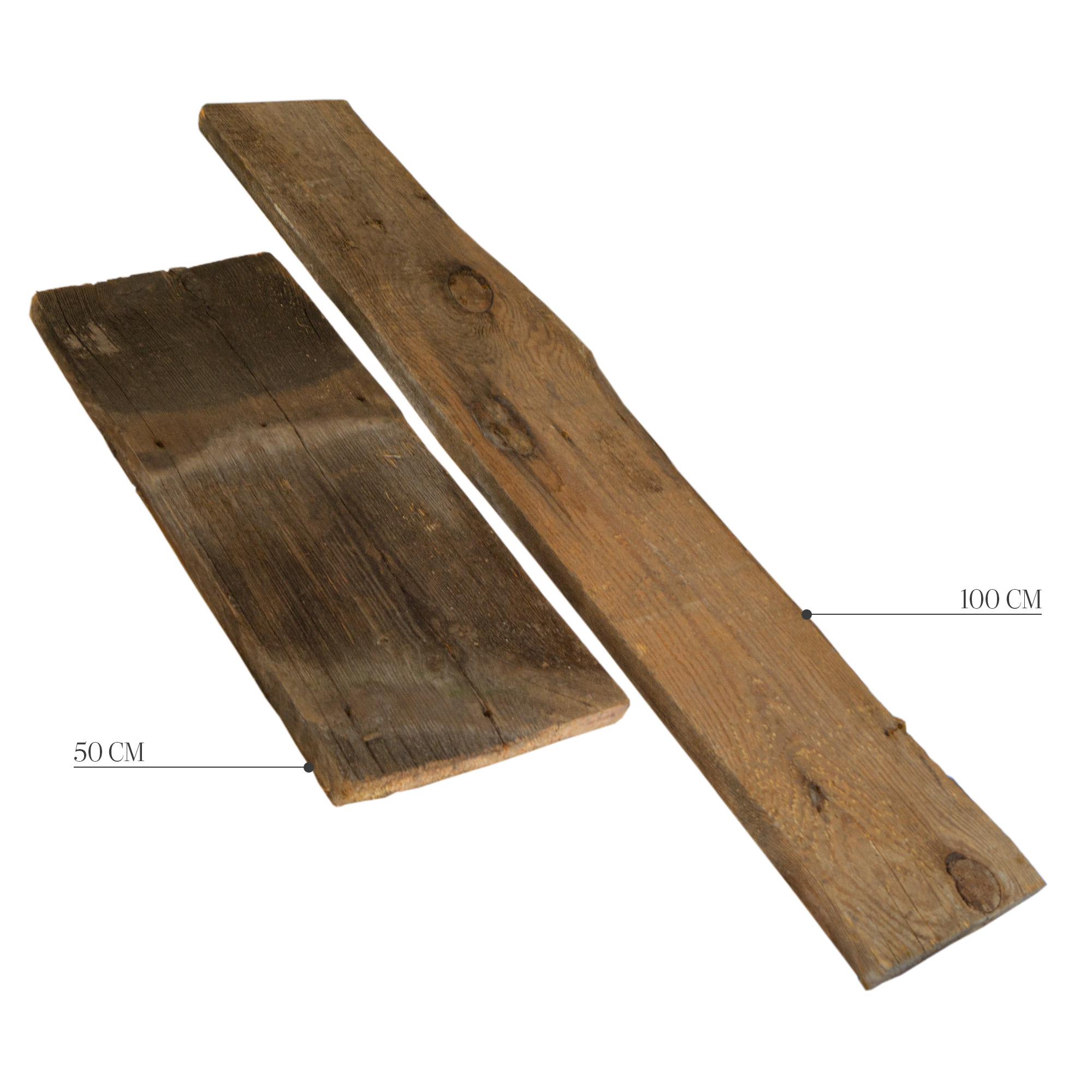 2er Set Holzplanken 100 Jahre alt  50 x 18-22cm