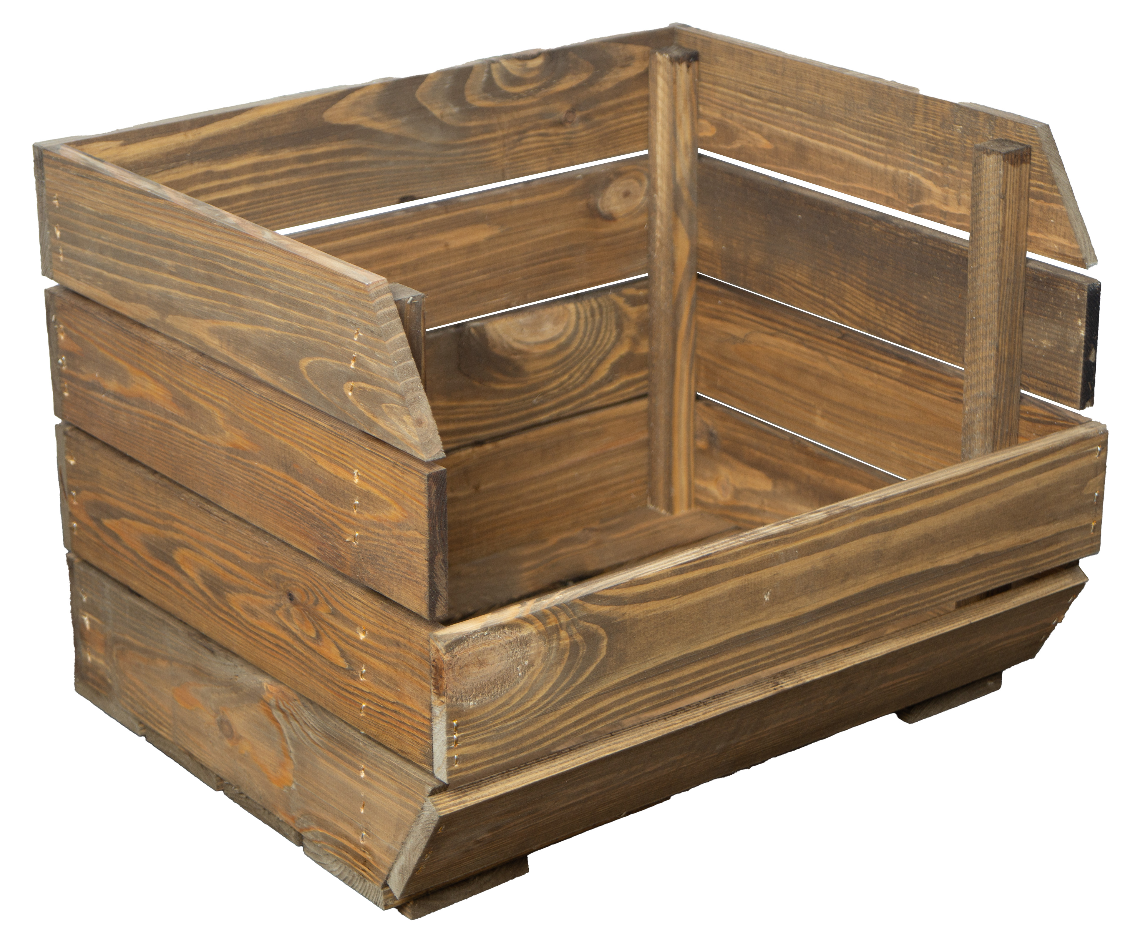 3er Set Kartoffelsteige 40x22x30 cm in natur Gemüsekiste Obsthorde Gemüsekorb Obstschale