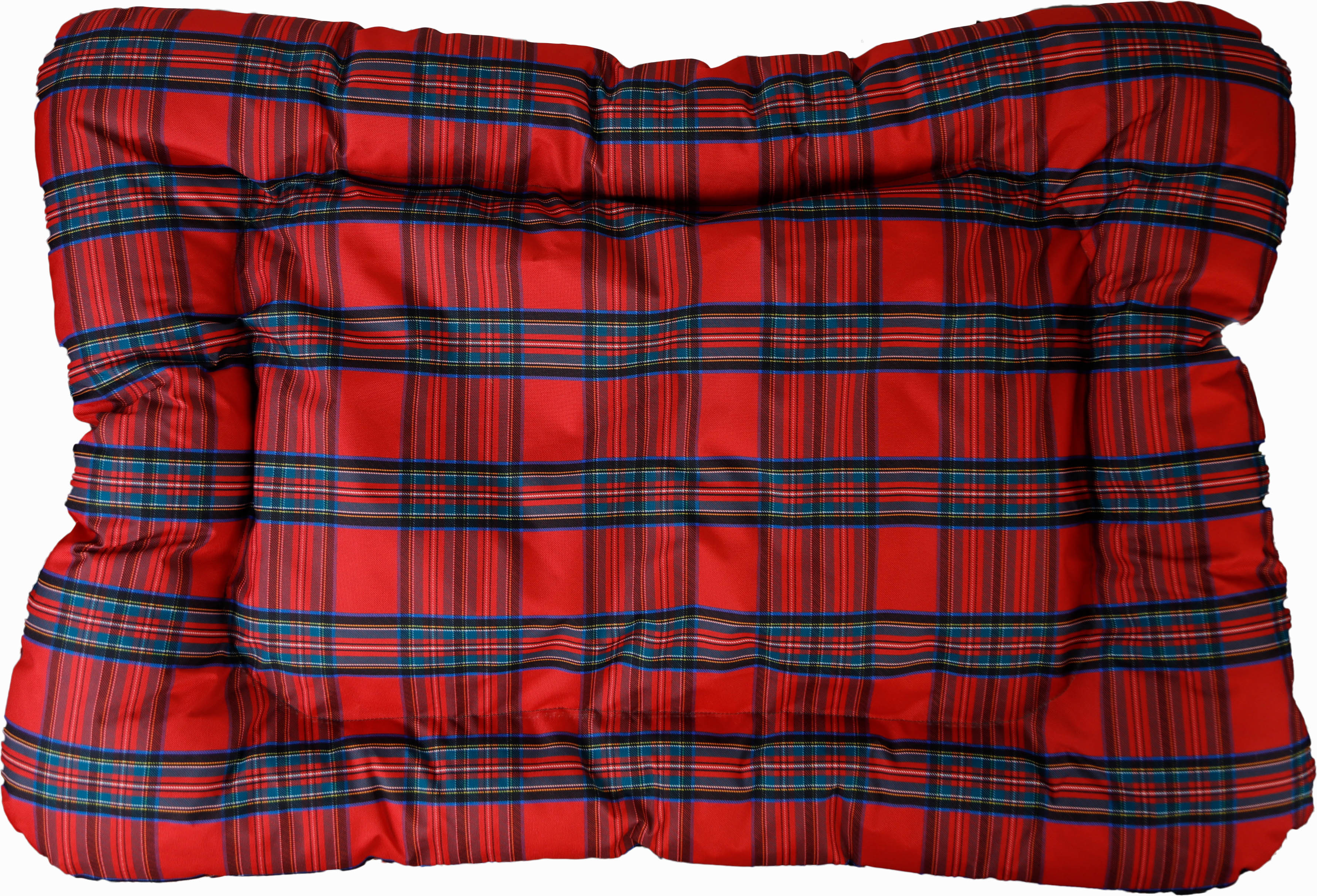Hundebett Winston XXL in geflammt mit Füßen optional mit Kissen 100x55x25cm Coussin seul rouge