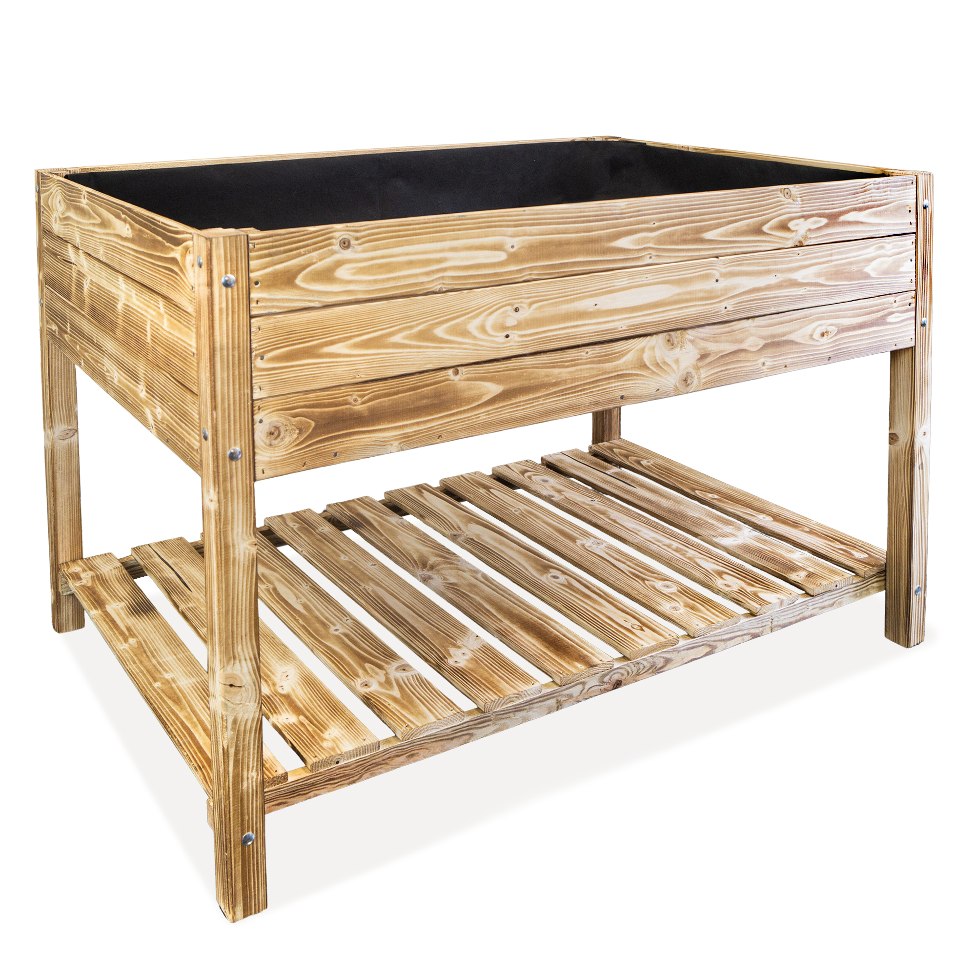 Hochbeet XL 118x79x78cm Geflammt