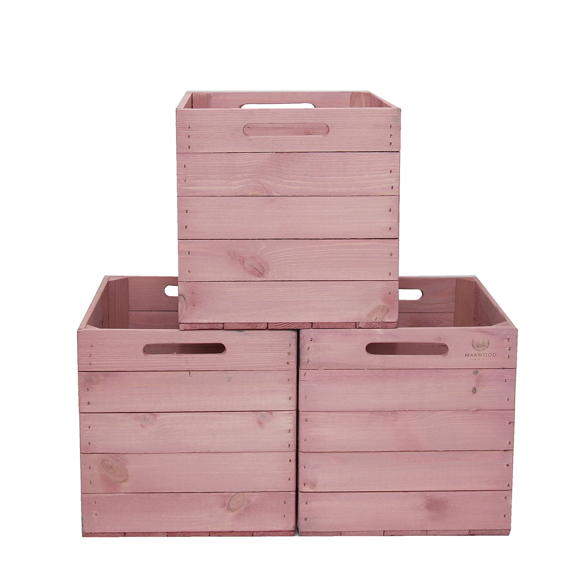 Holzkiste Rosa  passend für Kallax und Expeditregale