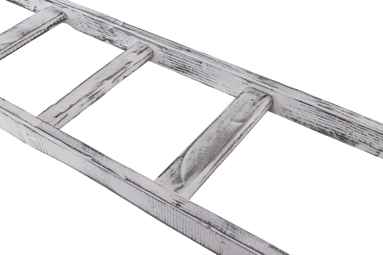 Holzleiter Altländer Art 165cm Neu Shabby weiss