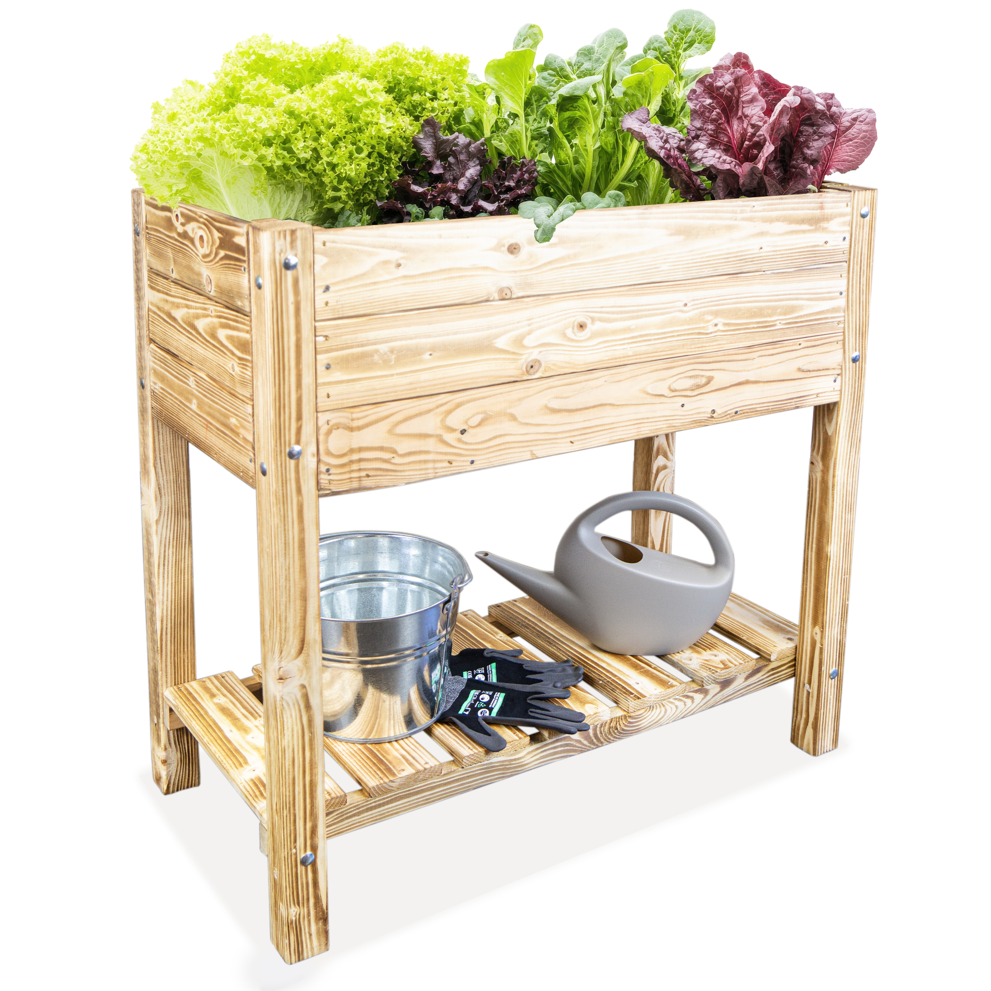 Hochbeet L 79x40x79cm Geflammt