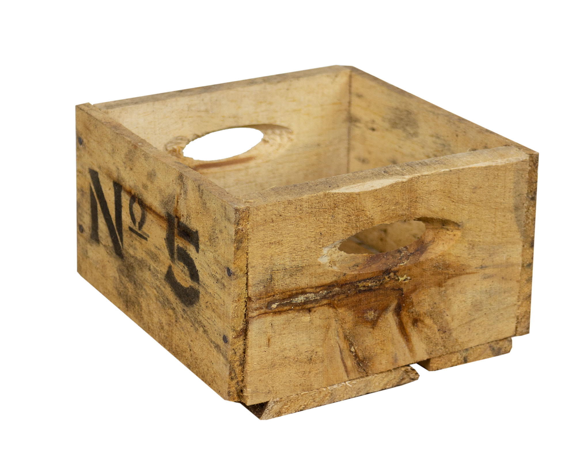 alte Holzkiste Number in verschiedenen Grössen No5 18,5x17,5x11cm