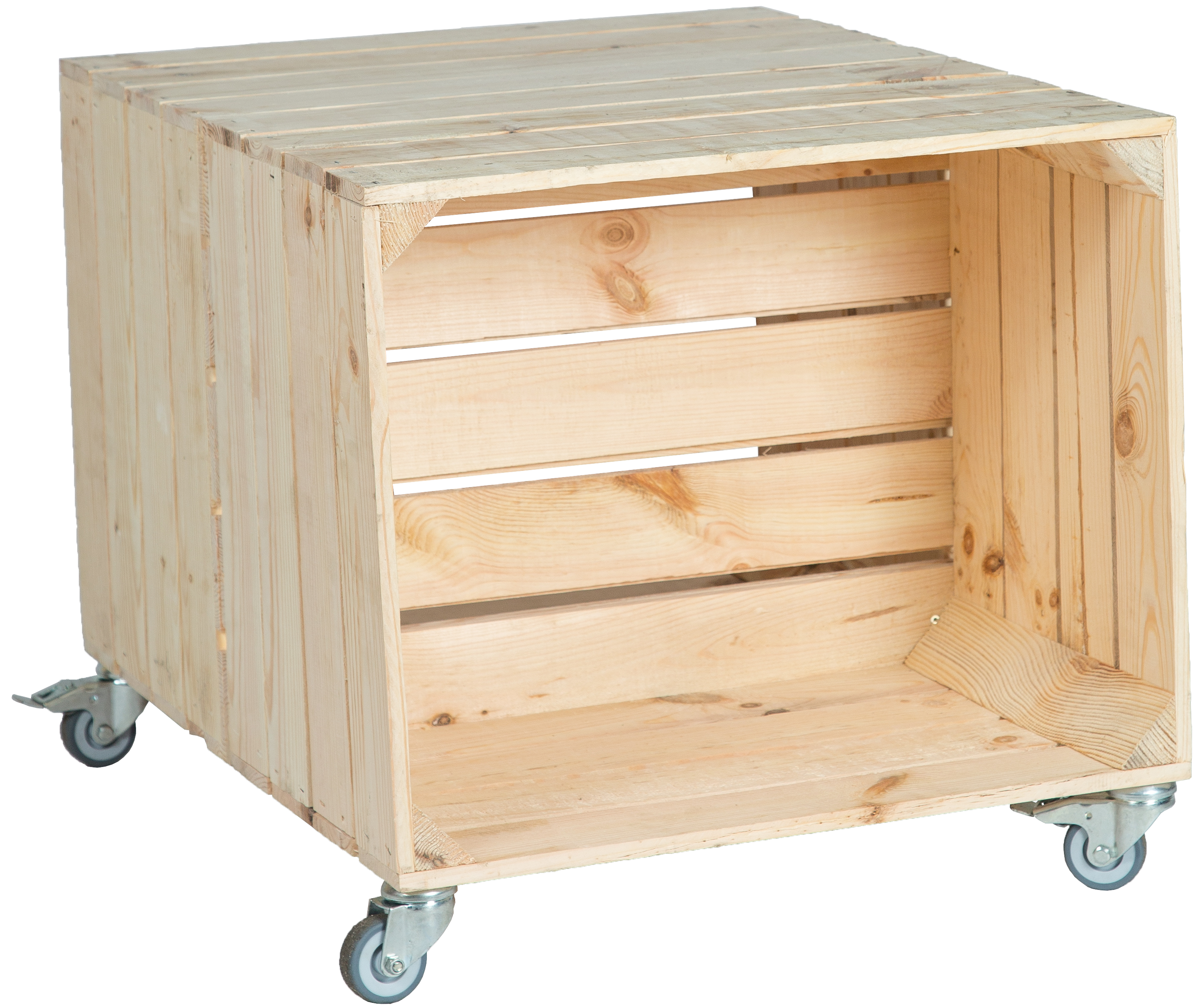petite table de fruits Johanna Natur avec rouleaux inclus