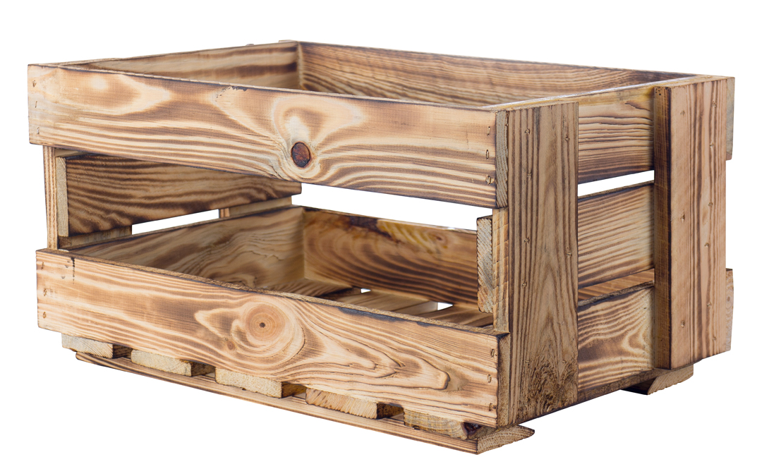 Neue Weinkisten flambiert 46x30,5x24cm