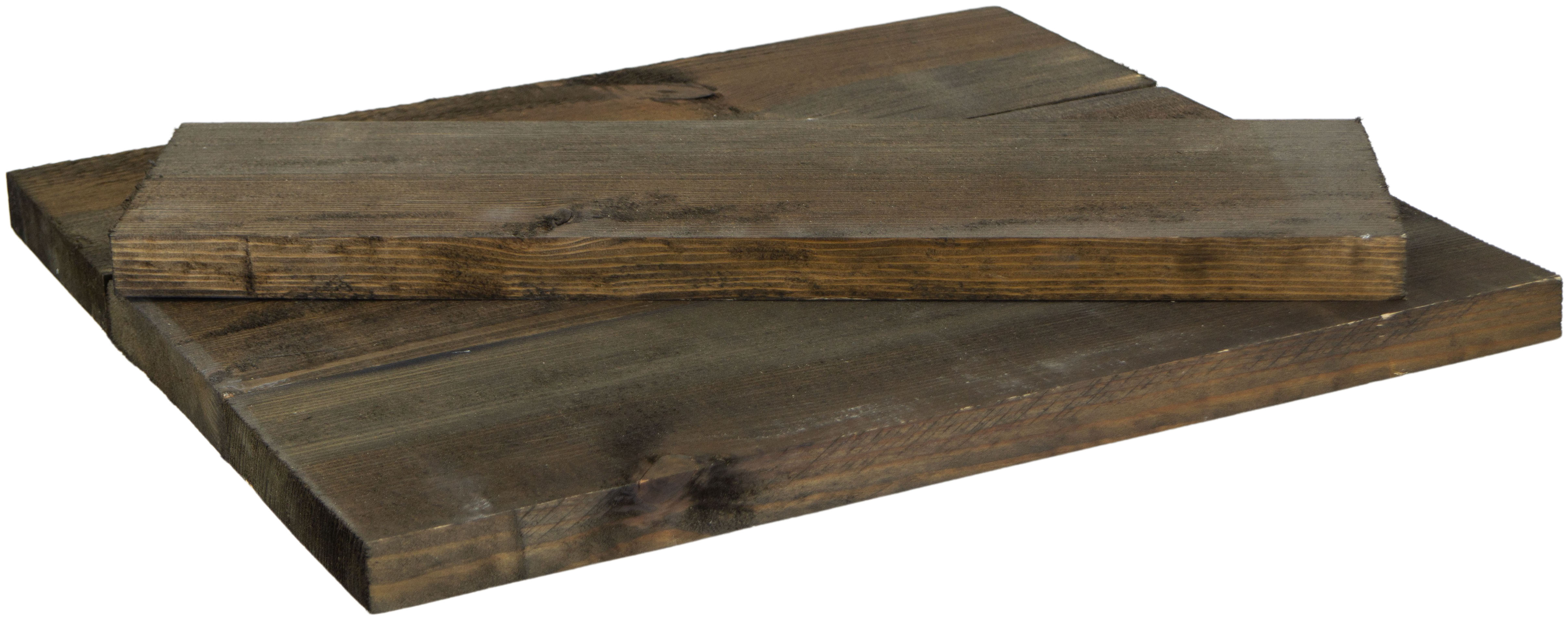 Holzplanke schwarz lasiert 50cm x 14,5cm Holzstärke 3cm aus Nadelholz