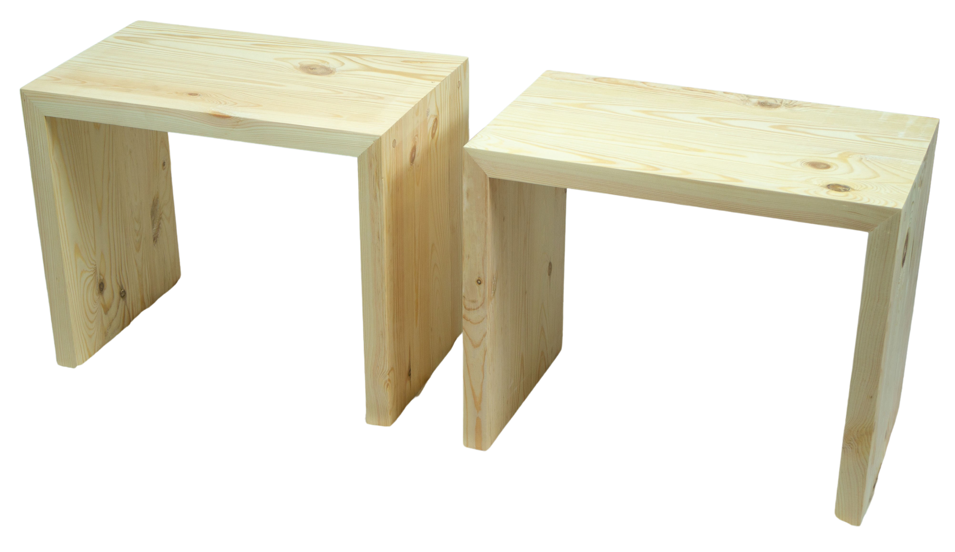 Beistelltisch 50x40x30cm Sitzhocker in natur