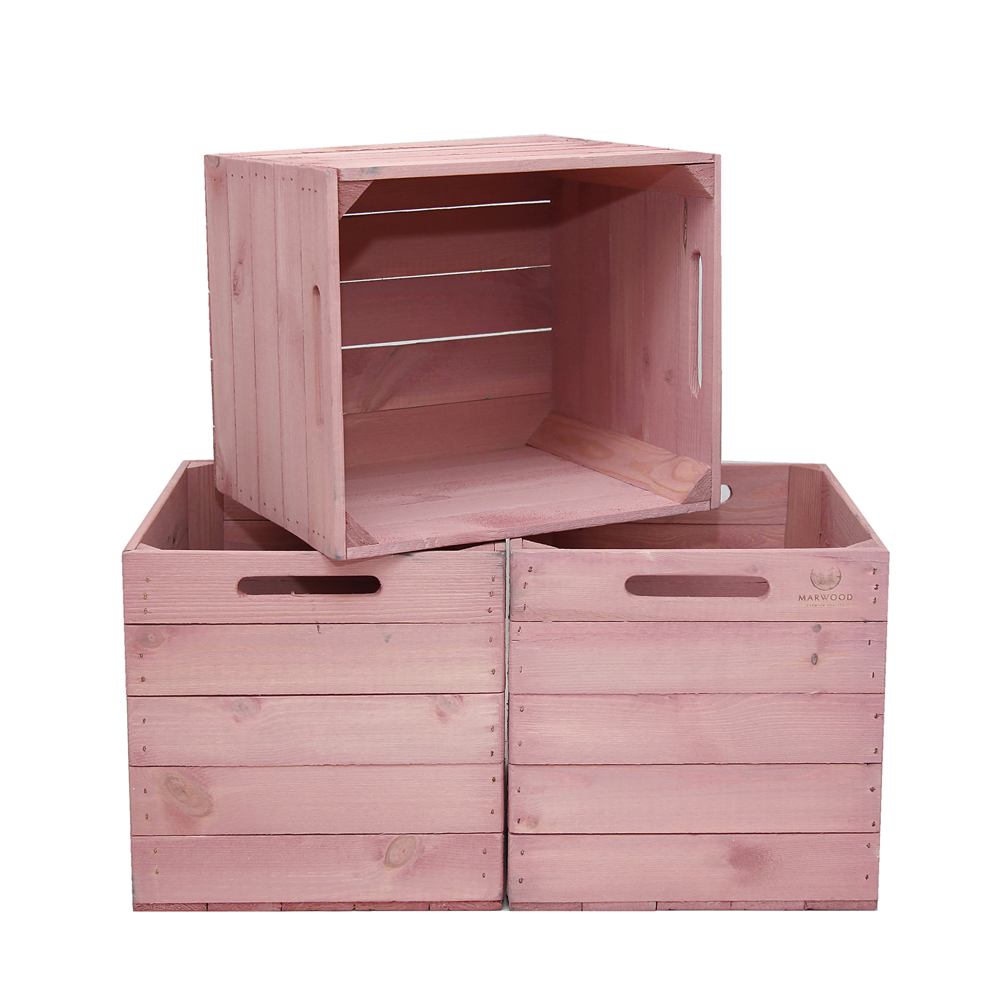 Holzkiste Rosa  passend für Kallax und Expeditregale