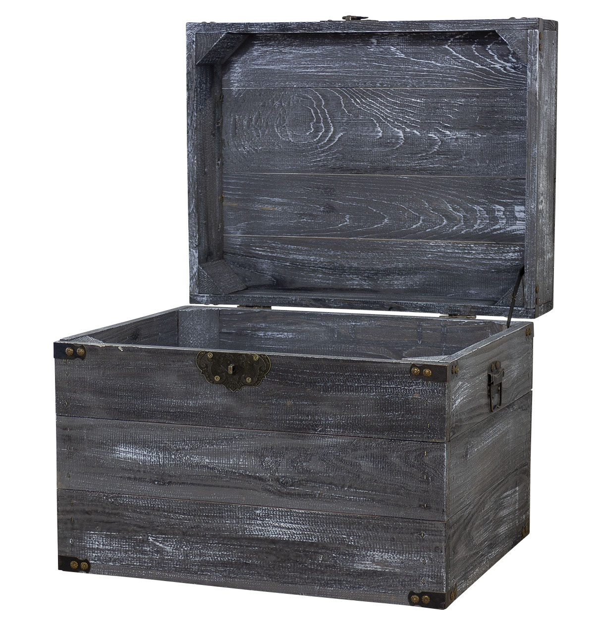 Holztruhe Elsa schwarz shabby