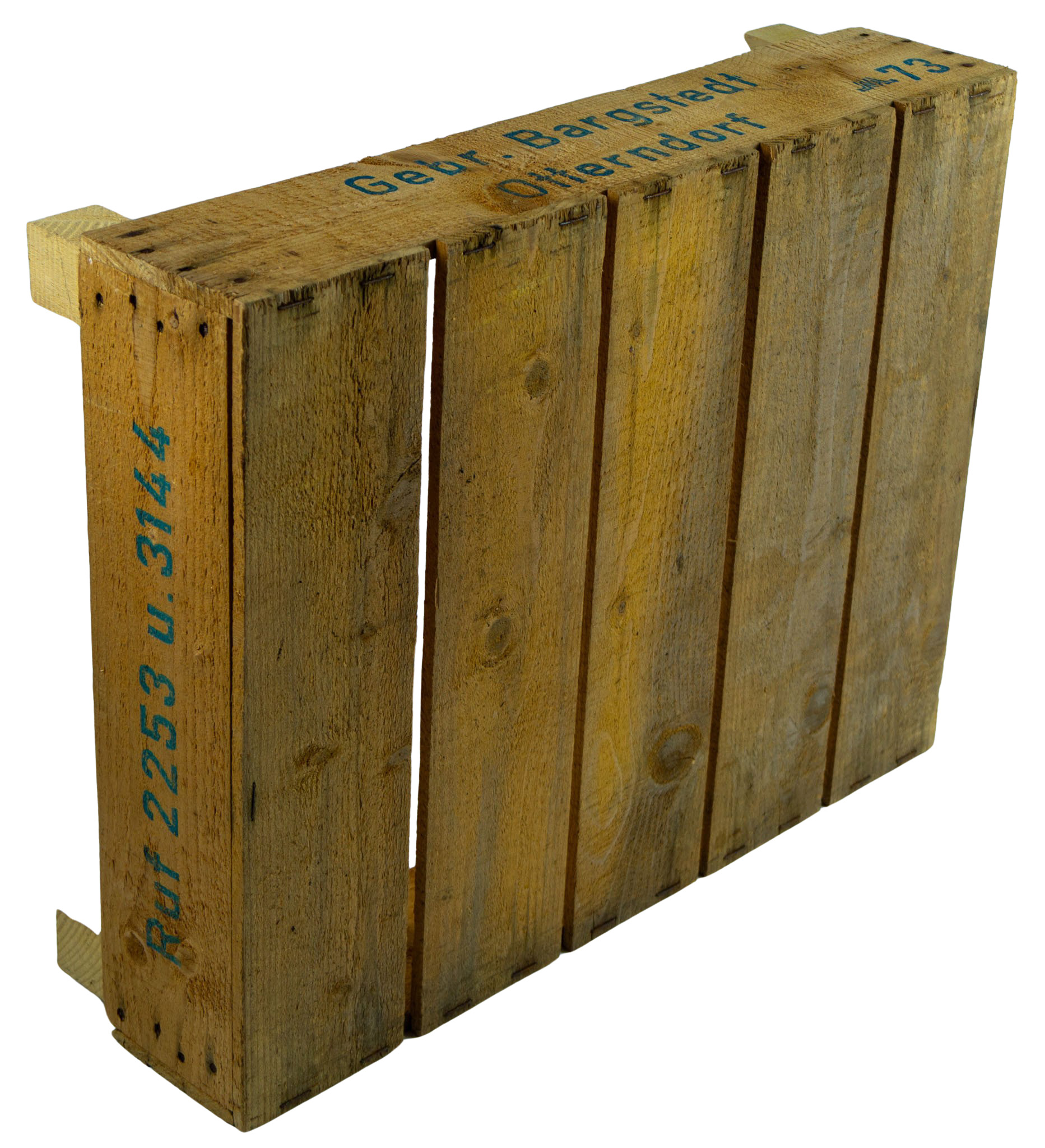 4er Set Helle Kirschsteige 54x42x16cm Holzsteige Holzkiste Vintage Obstschale