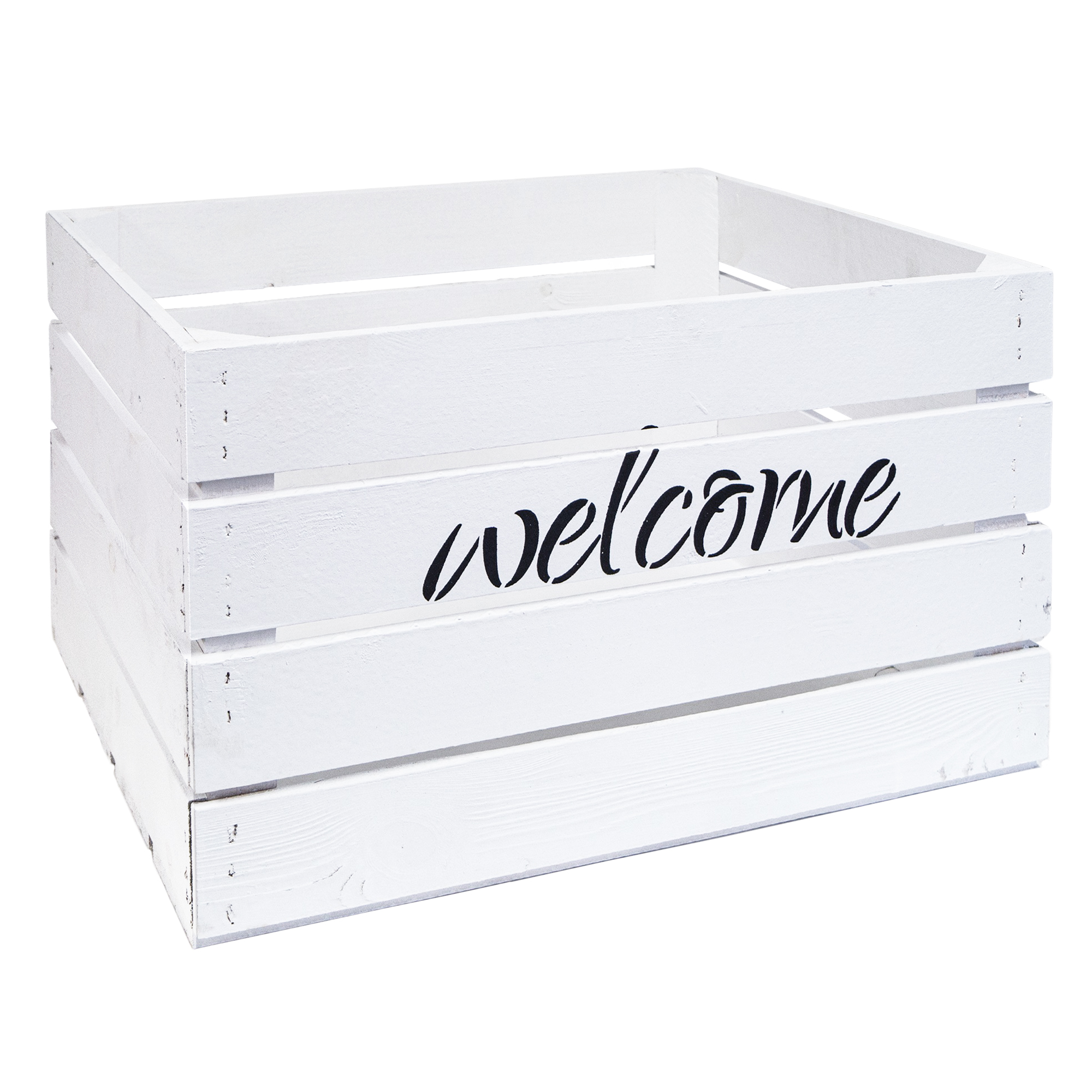 Obstkiste Welcome Welcome Weiss
