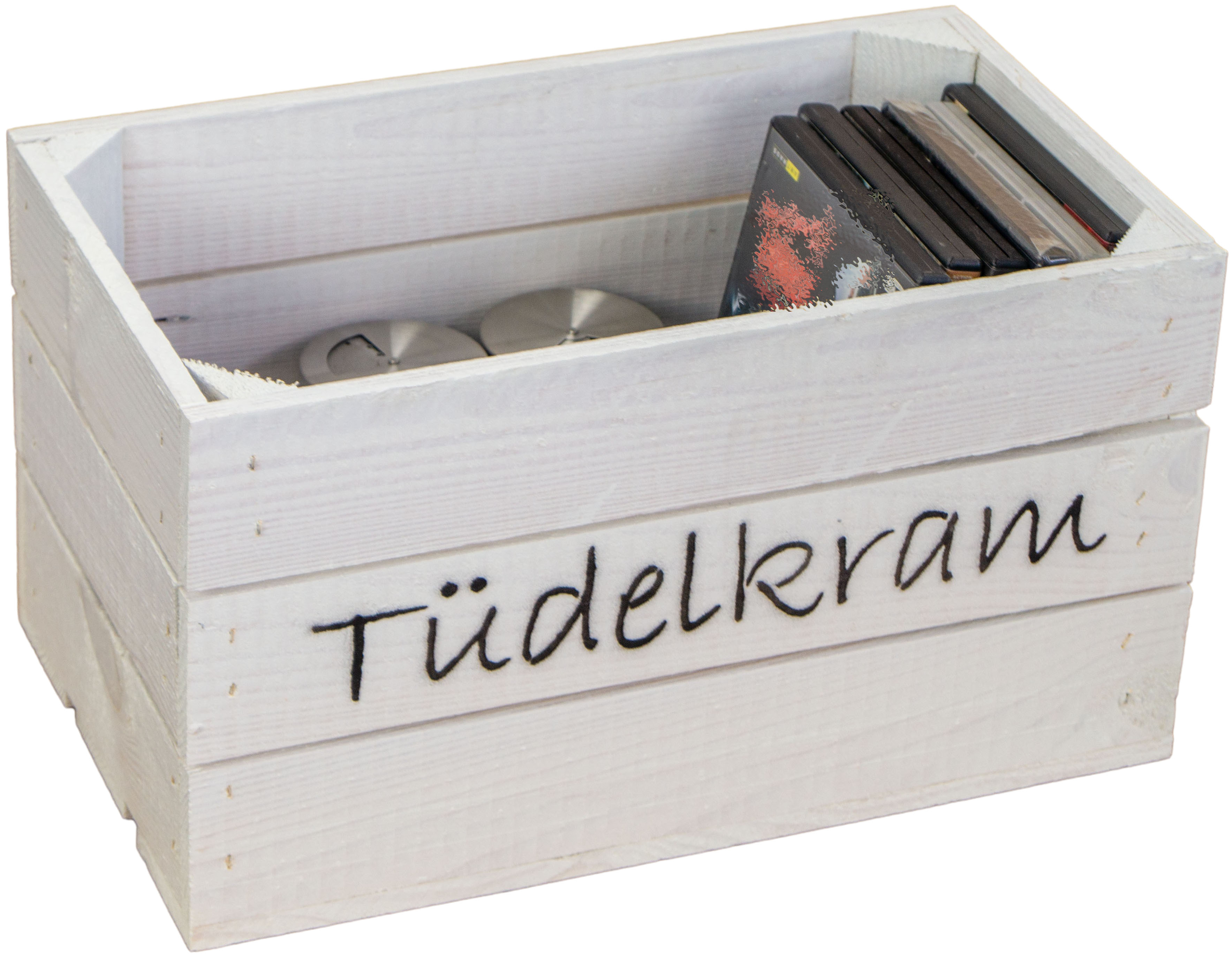 Holzkiste "Hilde" weiß Tüdelkram