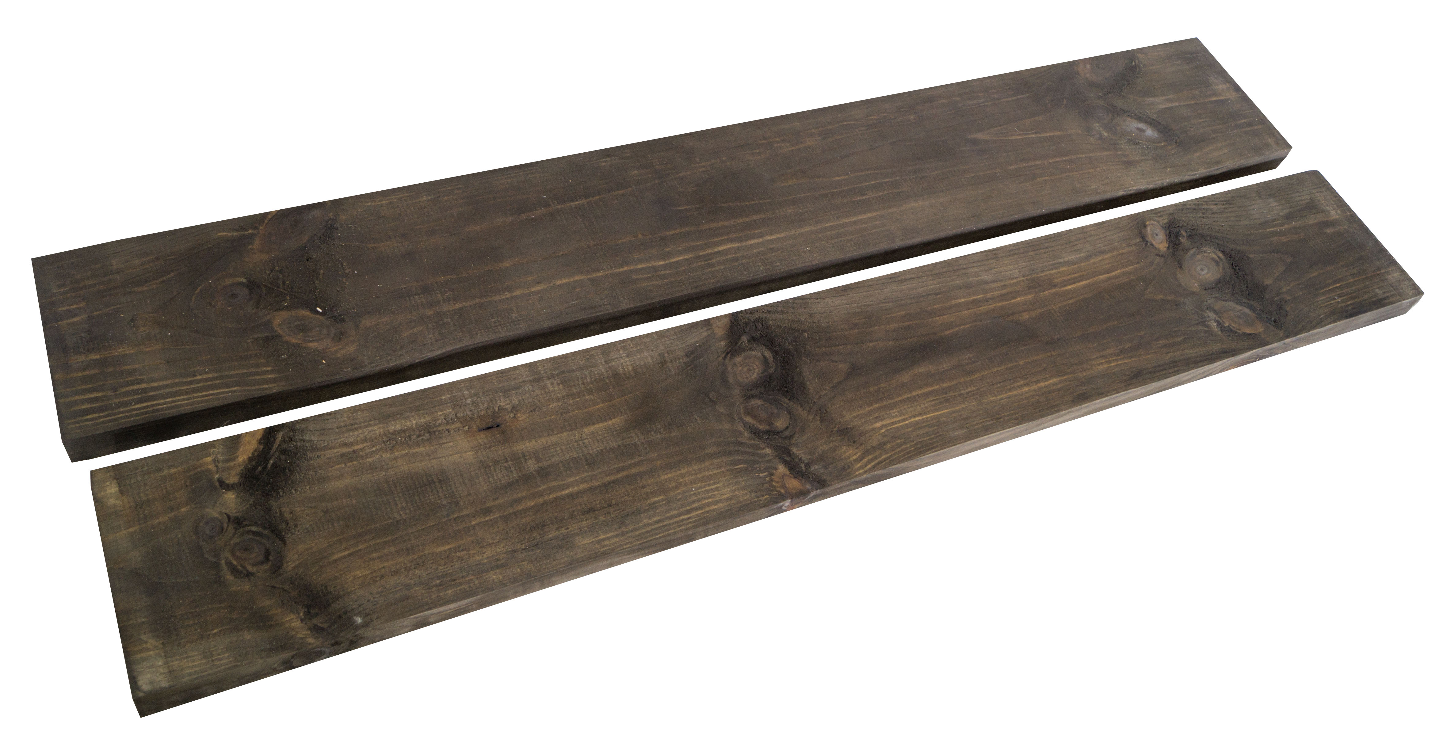 neue grosse Holzplanke schwarz lasiert 100cm x 14,5cm Holzstärke 3cm aus Nadelholz
