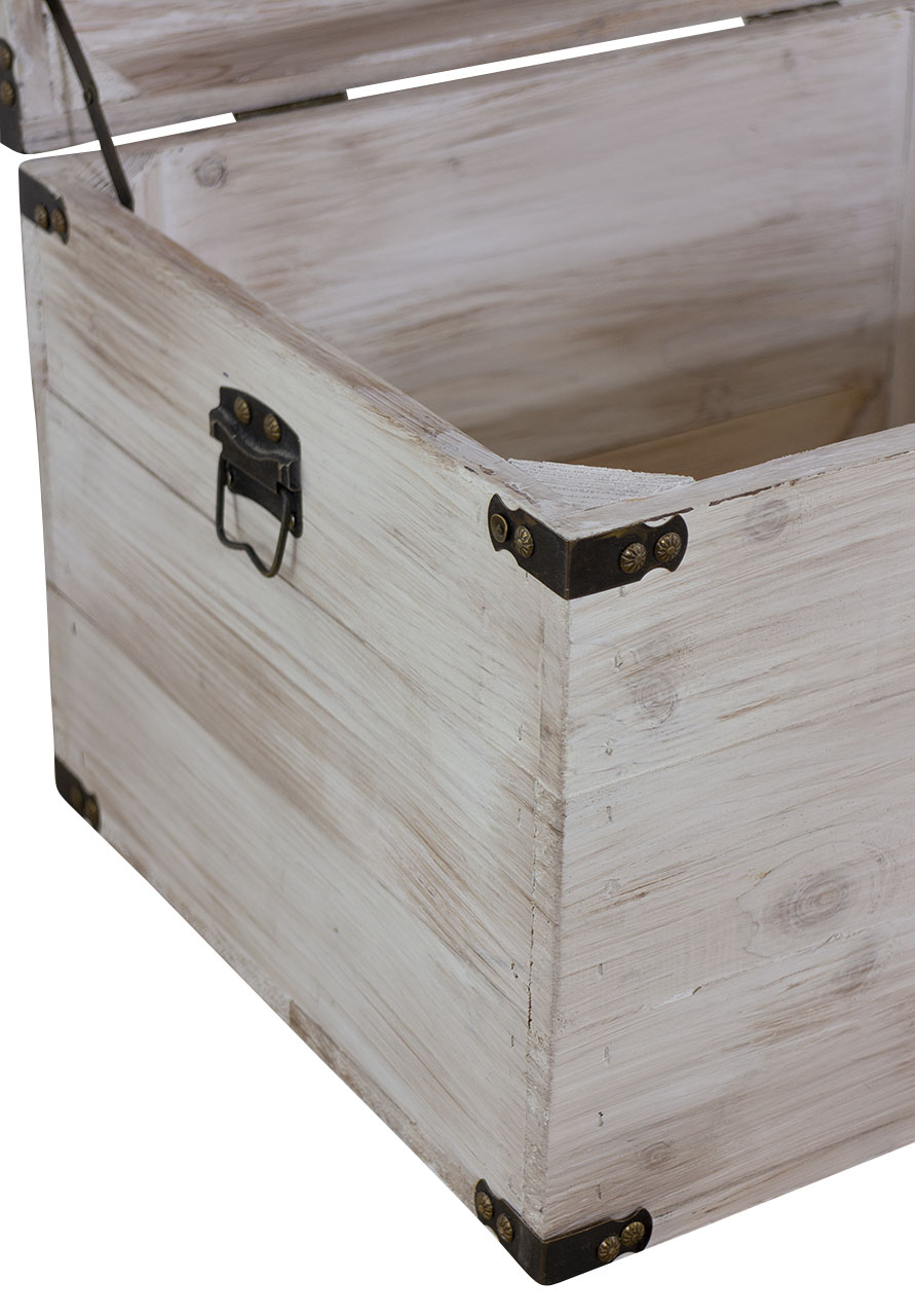 Holztruhe Elsa Shabby weiss