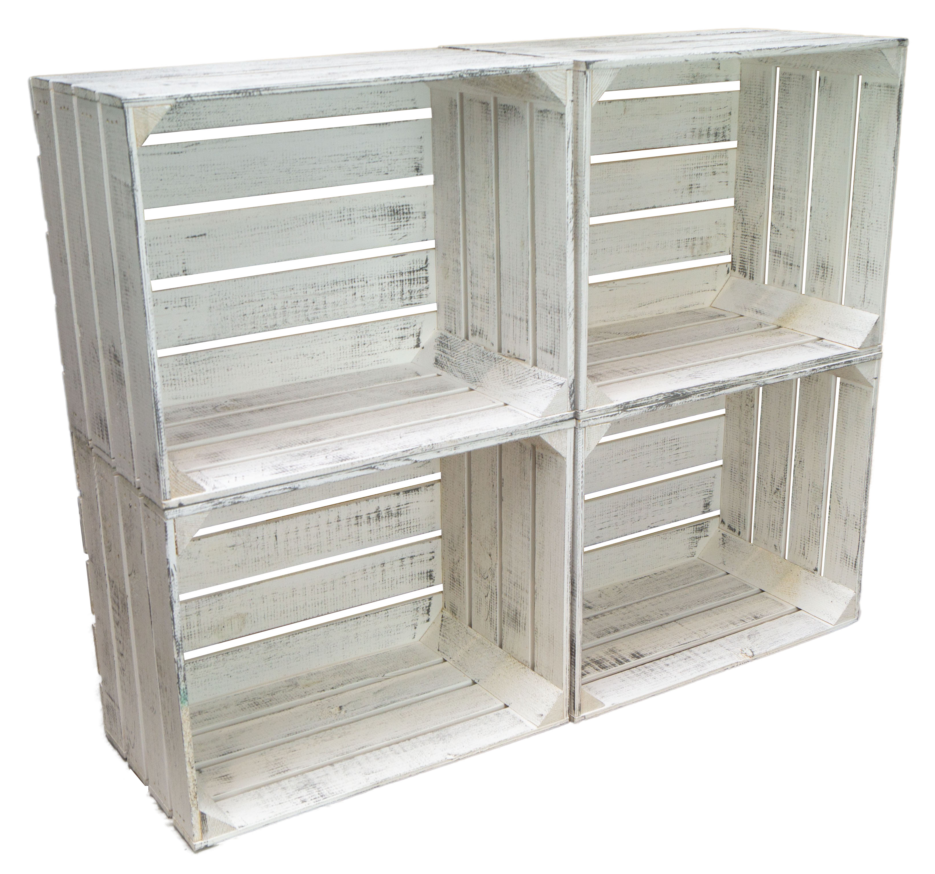 Obstkiste Johanna neu - Shabby weiß