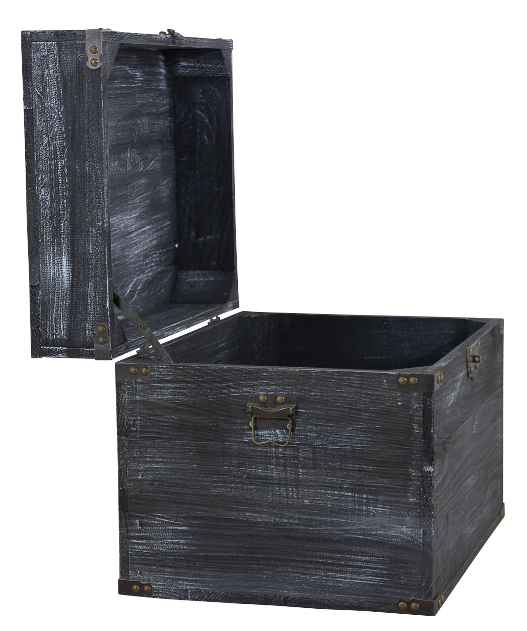 Holztruhe Elsa schwarz shabby