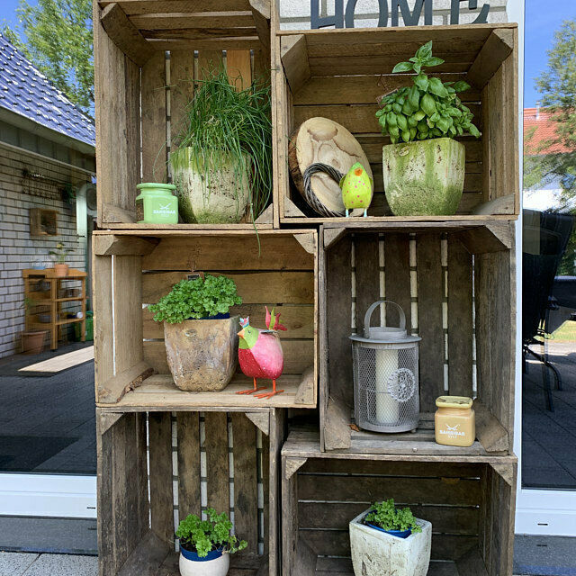Boîtes en bois "Johanna"-B-WARE