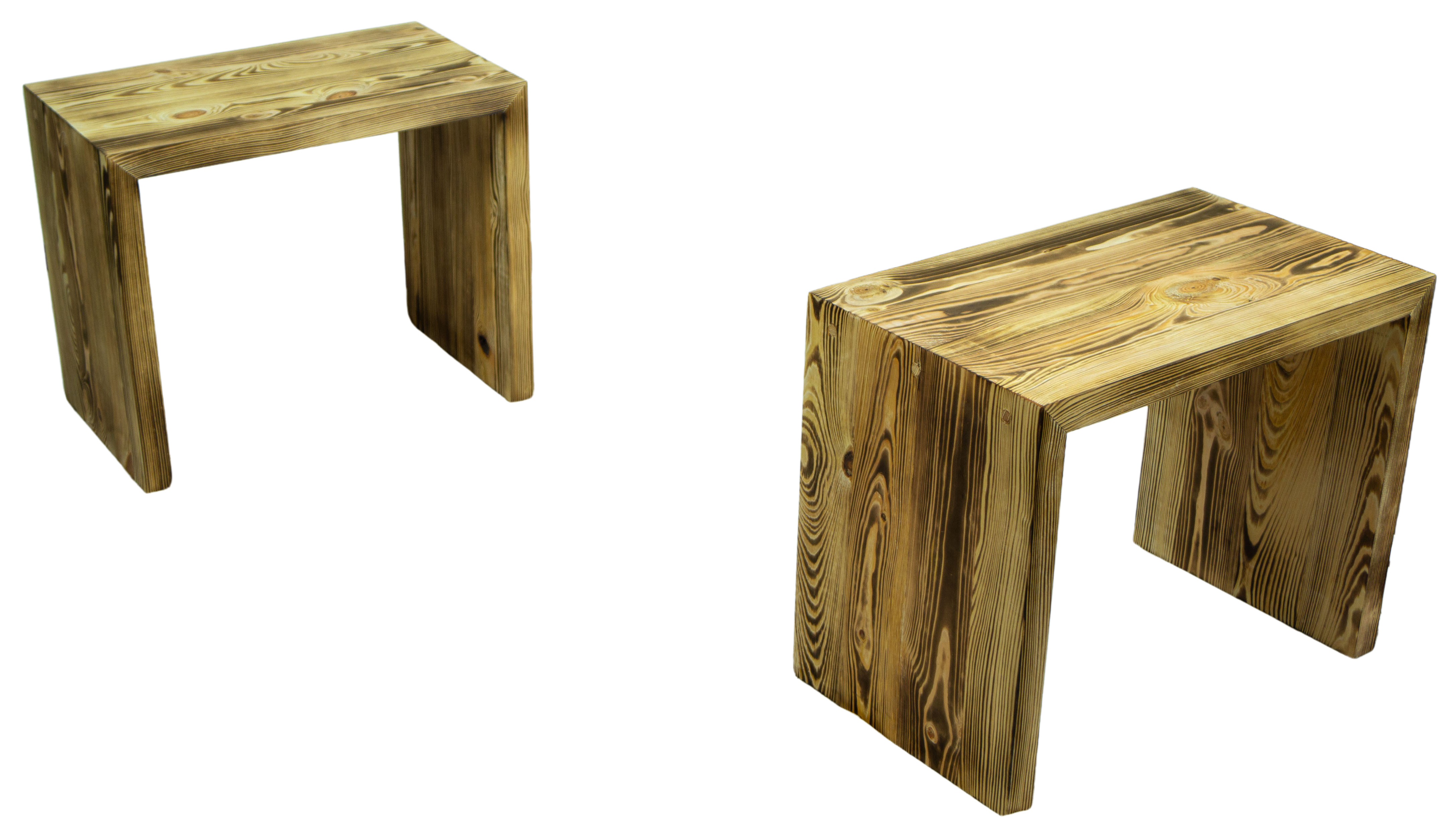 Beistelltisch 50x40x30cm Sitzhocker in geflammt