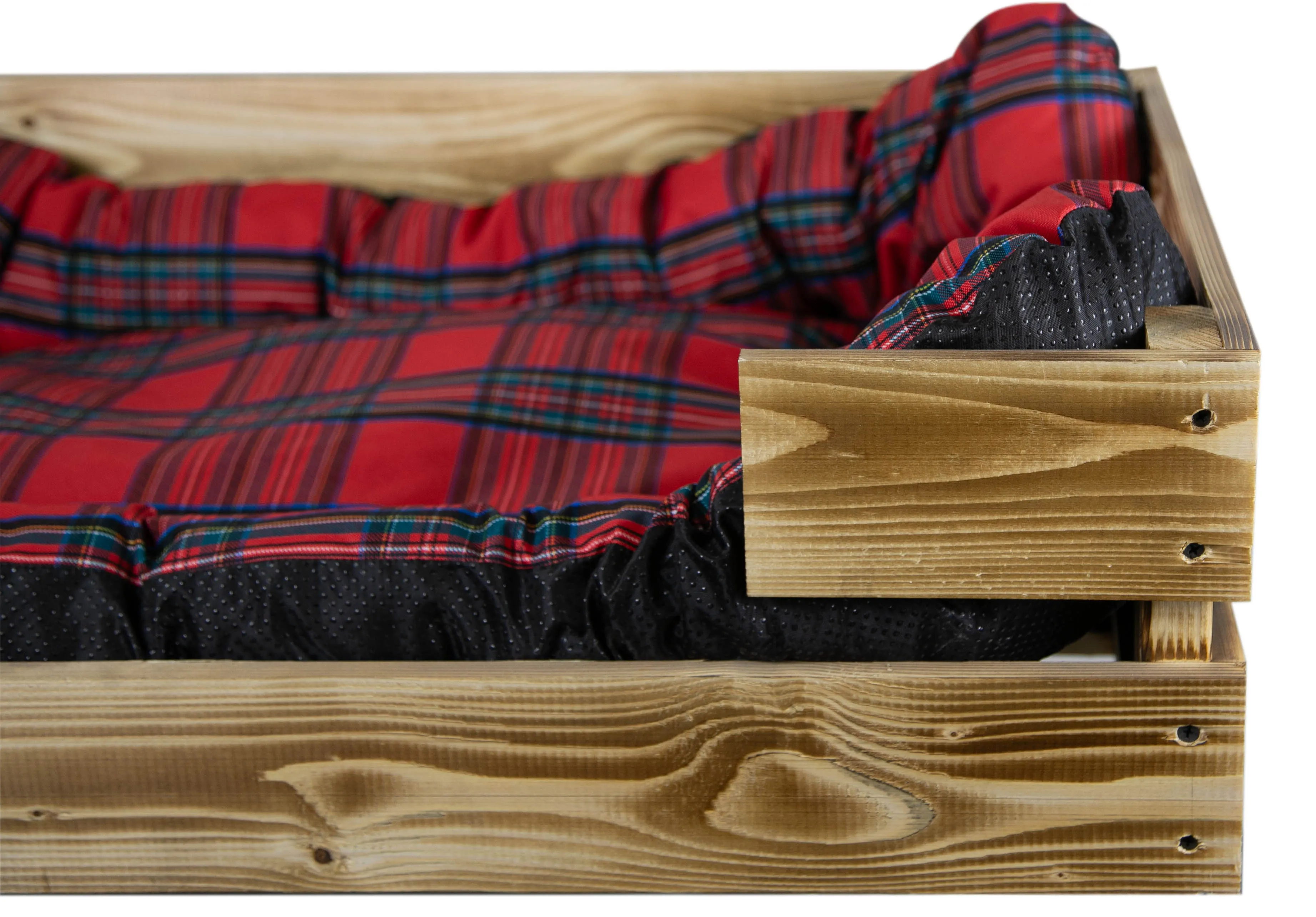 Hundebett Rocky geflammt mit Kissen 80x50x21cm