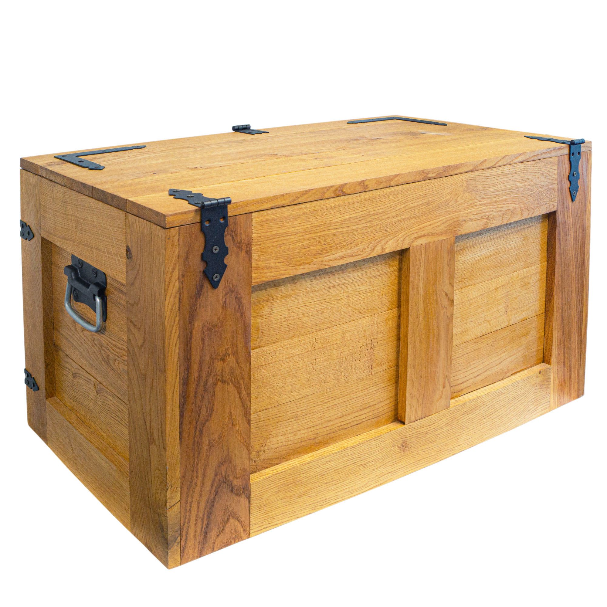 grosse Holztruhe Oskar Premium massive Eiche 80x45x47cm